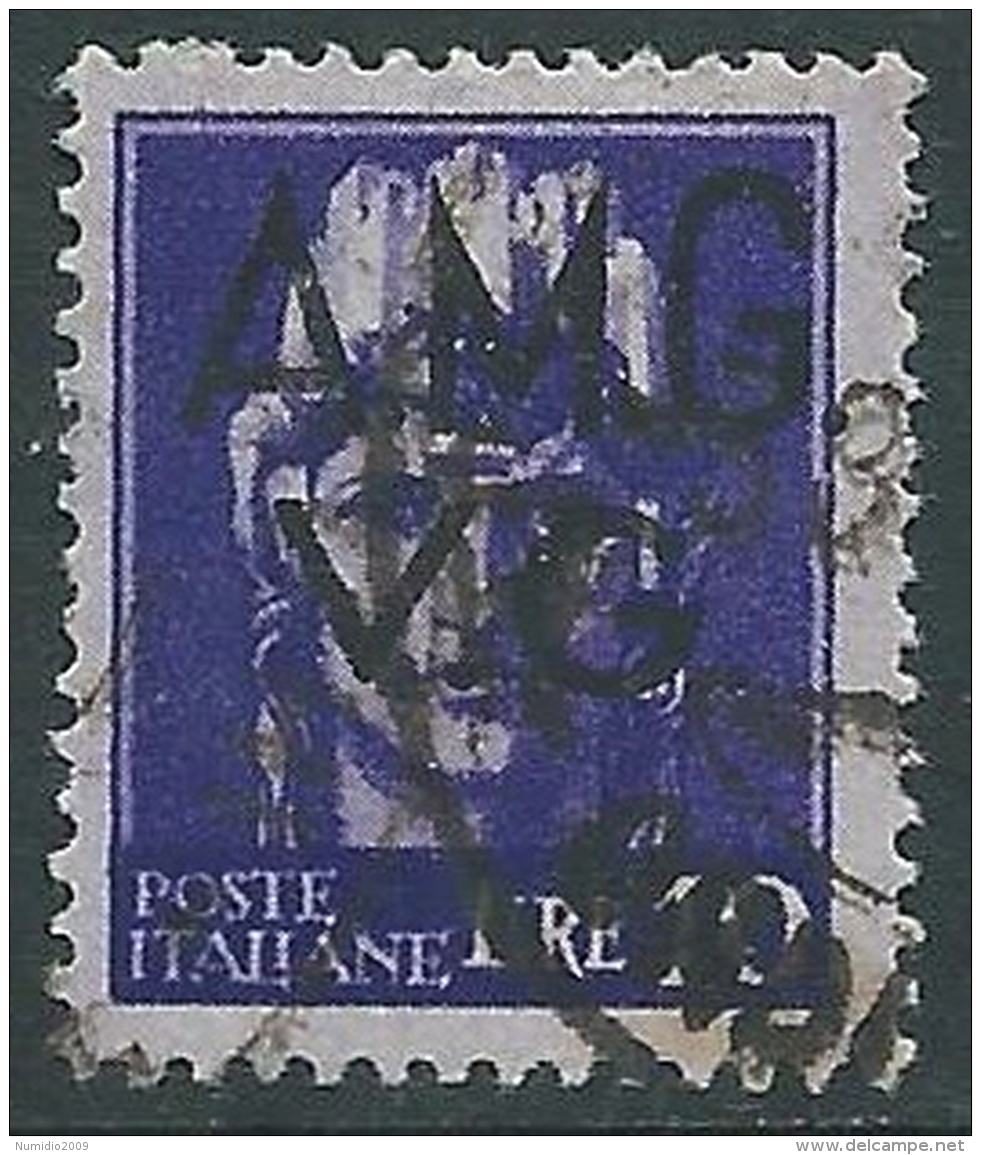 1945-47 TRIESTE AMG VG USATO IMPERIALE 10 LIRE - L15 - Oblitérés