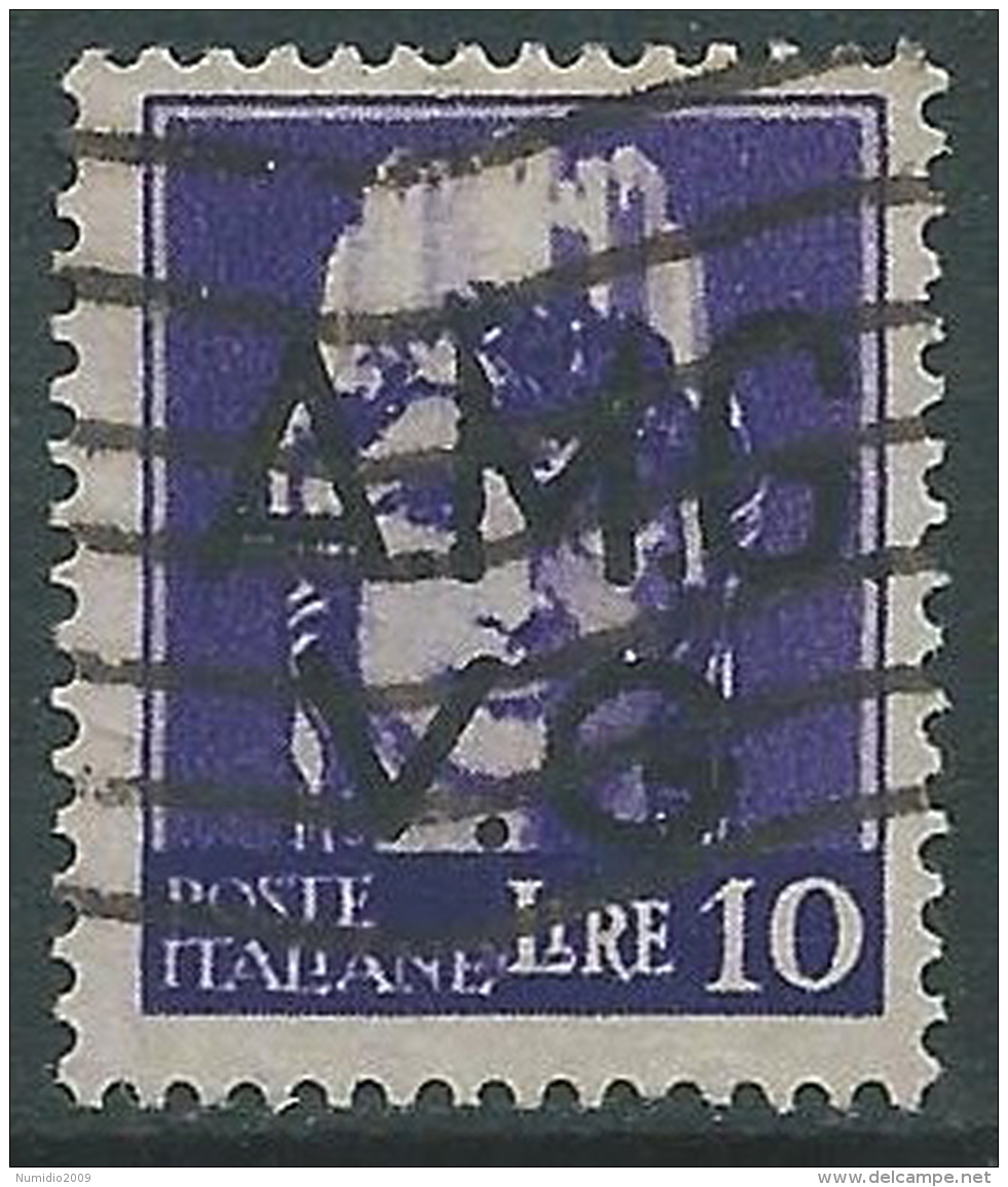 1945-47 TRIESTE AMG VG USATO IMPERIALE 10 LIRE - L19 - Usados