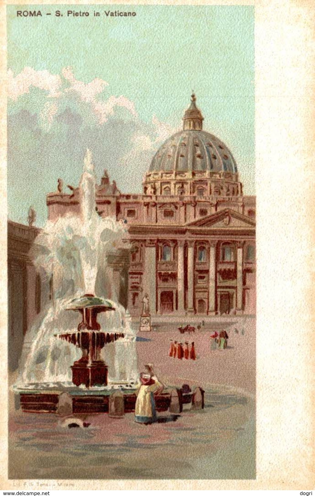 Roma - Lotto 12 cartoline artistiche - 9x14 cm.  (Vedi 24 foto)