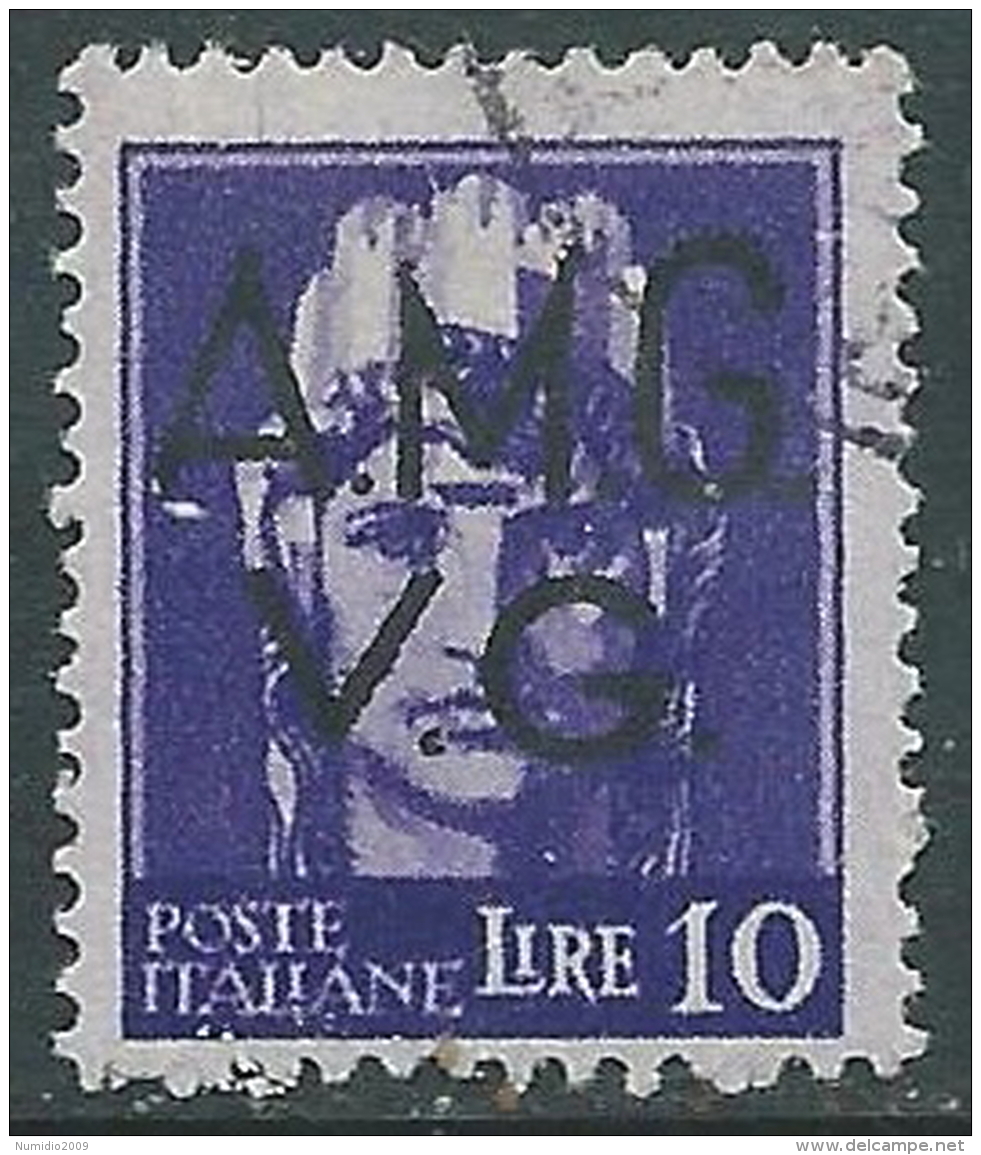 1945-47 TRIESTE AMG VG USATO IMPERIALE 10 LIRE - L24 - Oblitérés