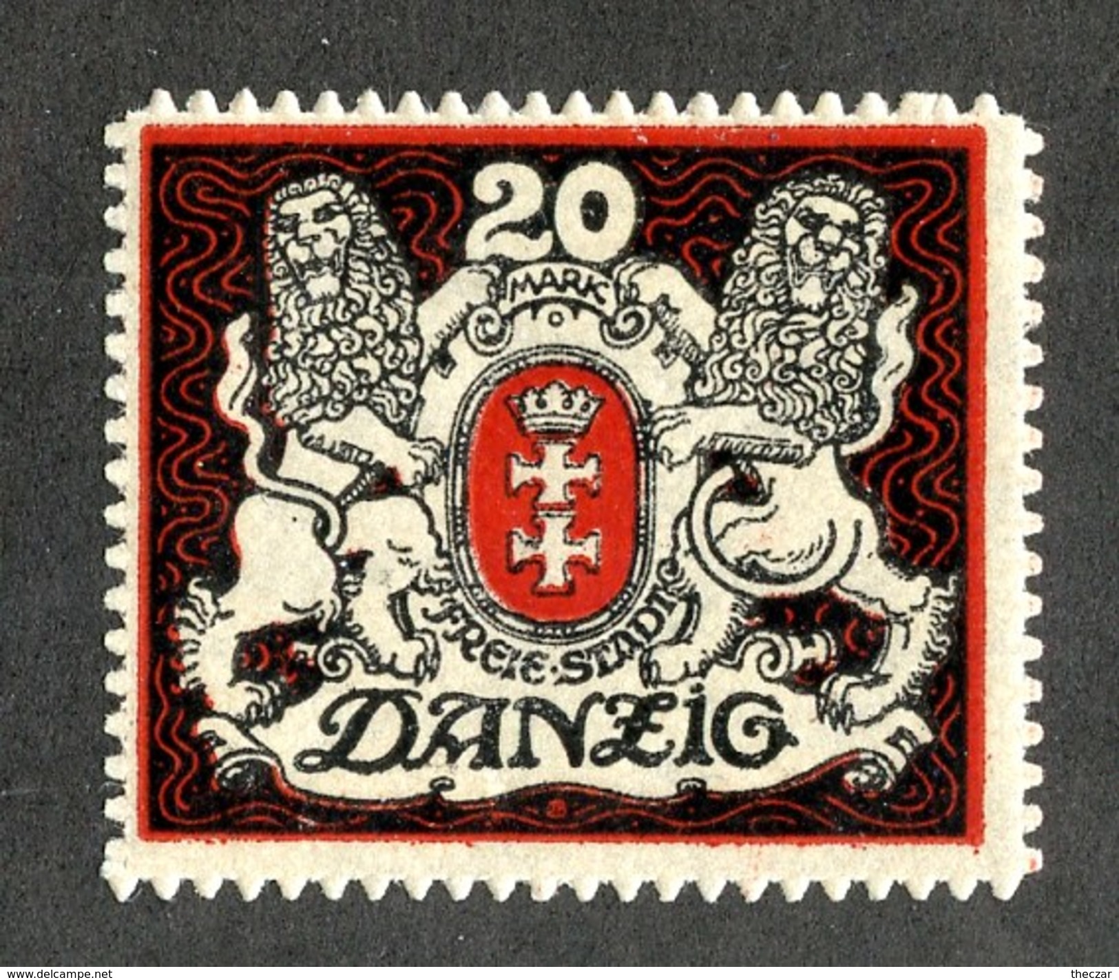 16275  Danzig 1921  Michel #89IF* No Network Variety ( Cat 80.&euro; ) Offers Welcome - Andere & Zonder Classificatie