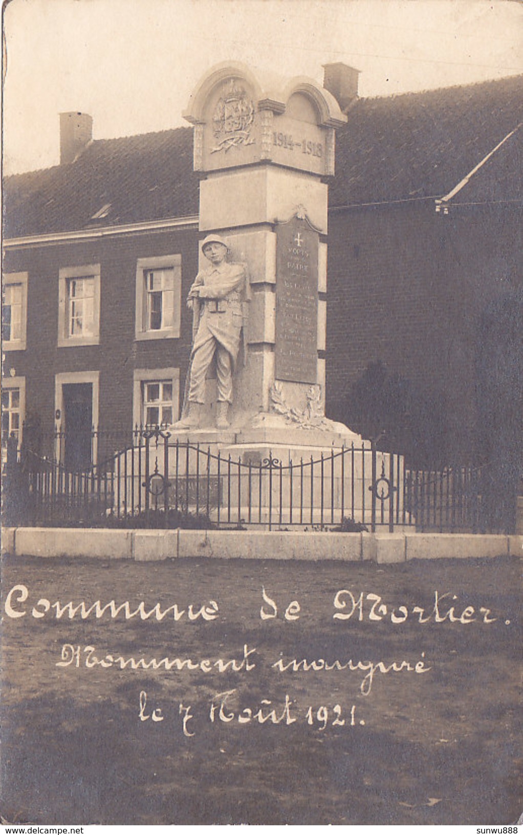 Commune De Mortier - Monument Aux Morts (photo Braham 1921) - Blégny