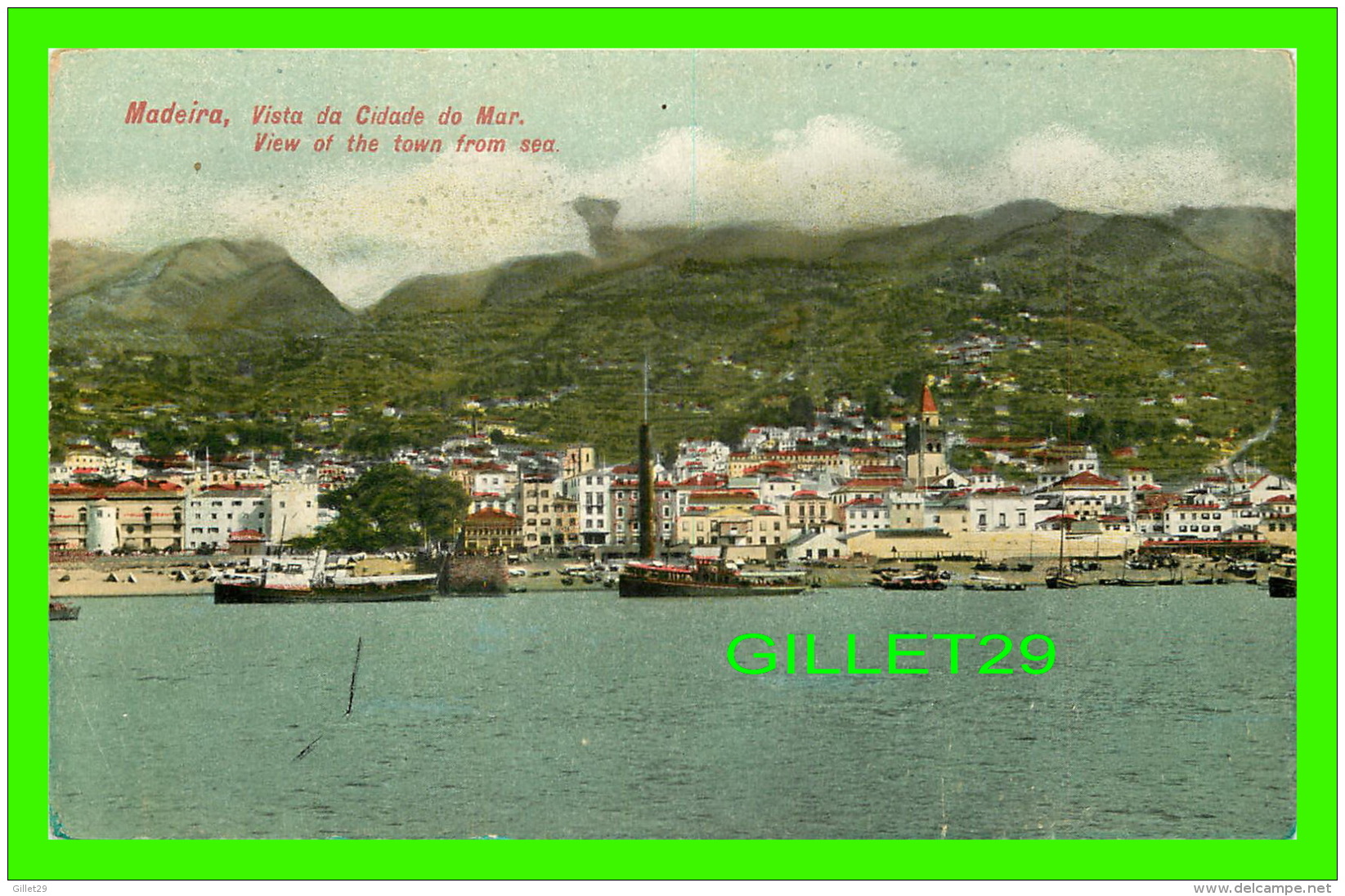 MADEIRA, PORTUGAL - VISTA DA CIDADE DO MAR - VIEW OF THE TOWN FROM SEA - - Madeira