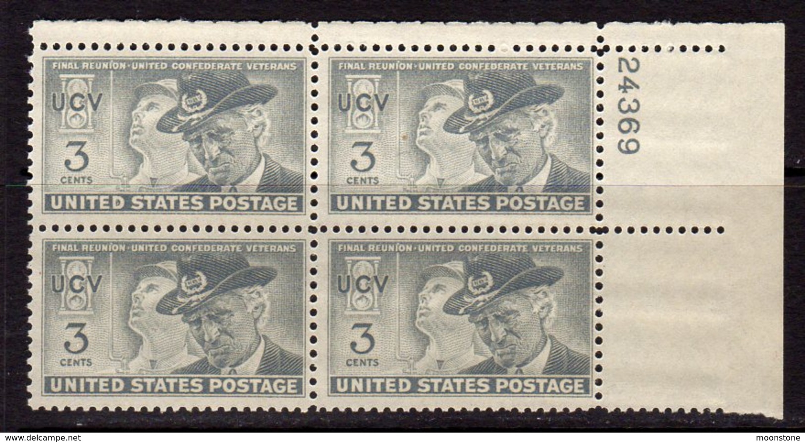 USA 1951 Final Confederate Veterans' Reunion Block Of 4, MNH (SG 995) - Nuevos