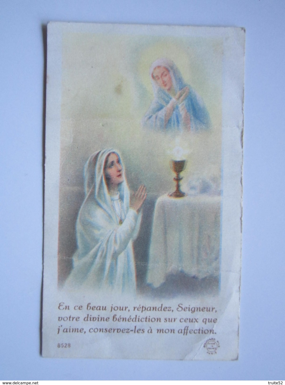 Image Religieuse Souvenir De Ma Communion Solennelle Faite En L'église De (MOTARGES ?) Camille Milles 1938 - Images Religieuses