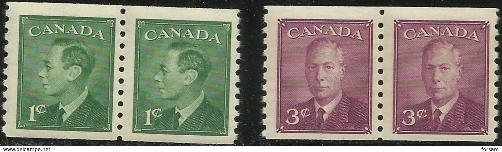 CANADA..1950..Michel # 256 D-258 D..MLH...MiCV - 3.20 Euro. - Neufs