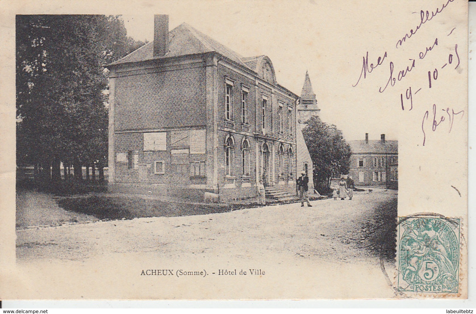 ACHEUX - Hôtel De Ville  PRIX FIXE - Acheux En Amienois