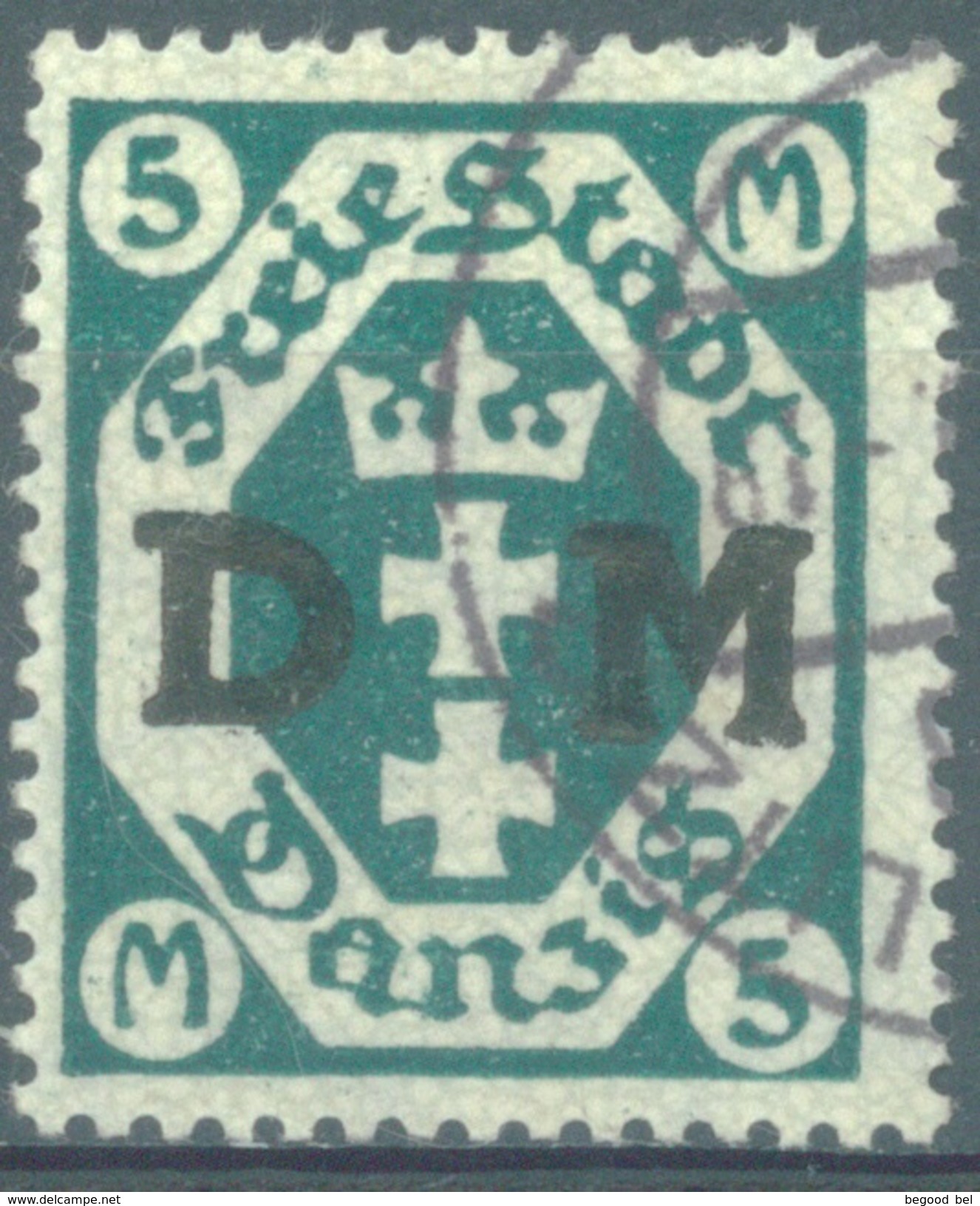 DANZIG - 1922 - USED/OBLIT.  - Mi 30Y Wz 3Y - Lot 15322 - Oblitérés