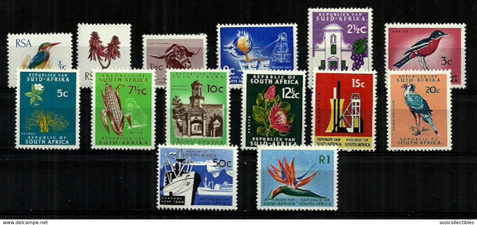 South Africa - 1964-1968 1st Definitive Issue 14 Stamps MH - Unused Stamps