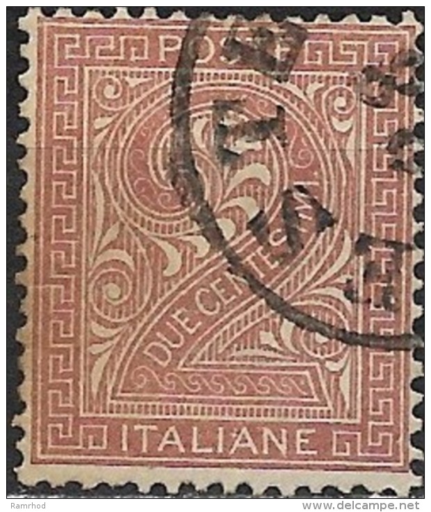 ITALY 1863 Numeral -  2c. - Brown FU - Usati