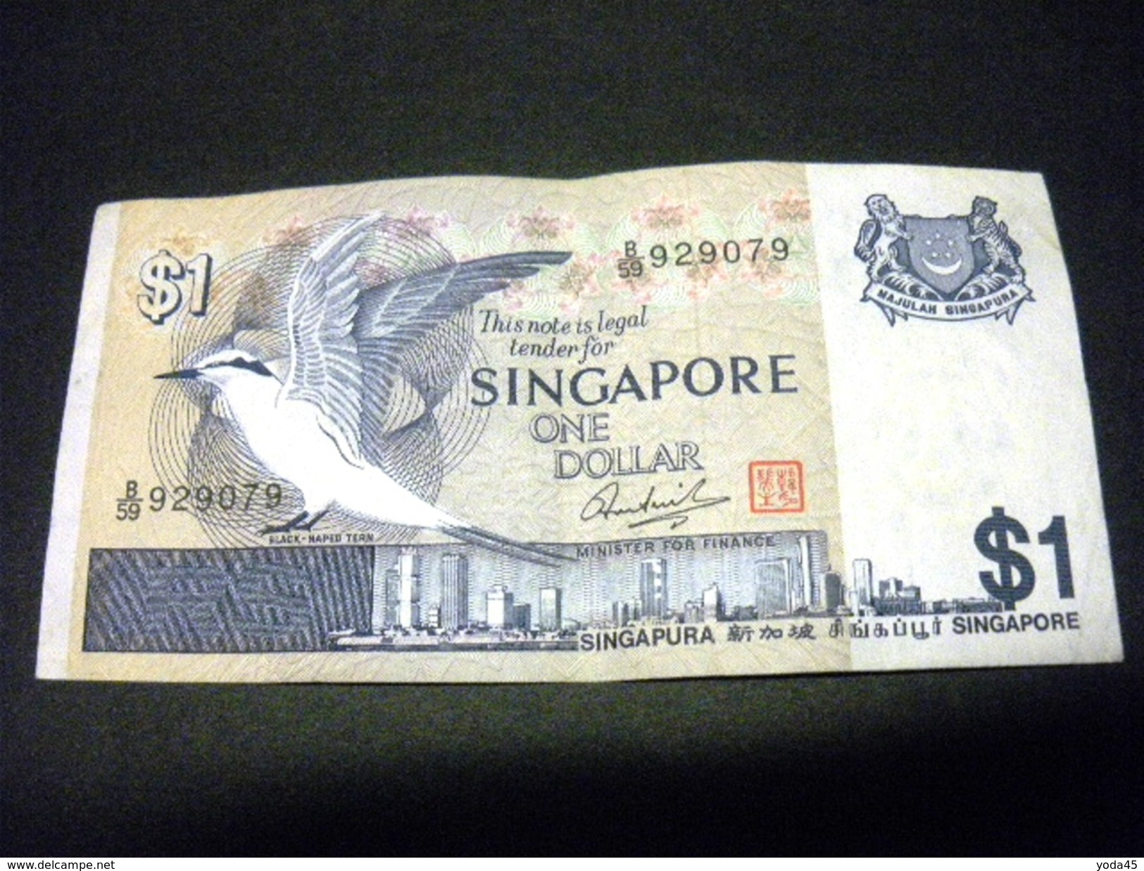 SINGAPOUR 1 Dollar 1976 , Pick N° 9 , SINGAPORE - Singapour