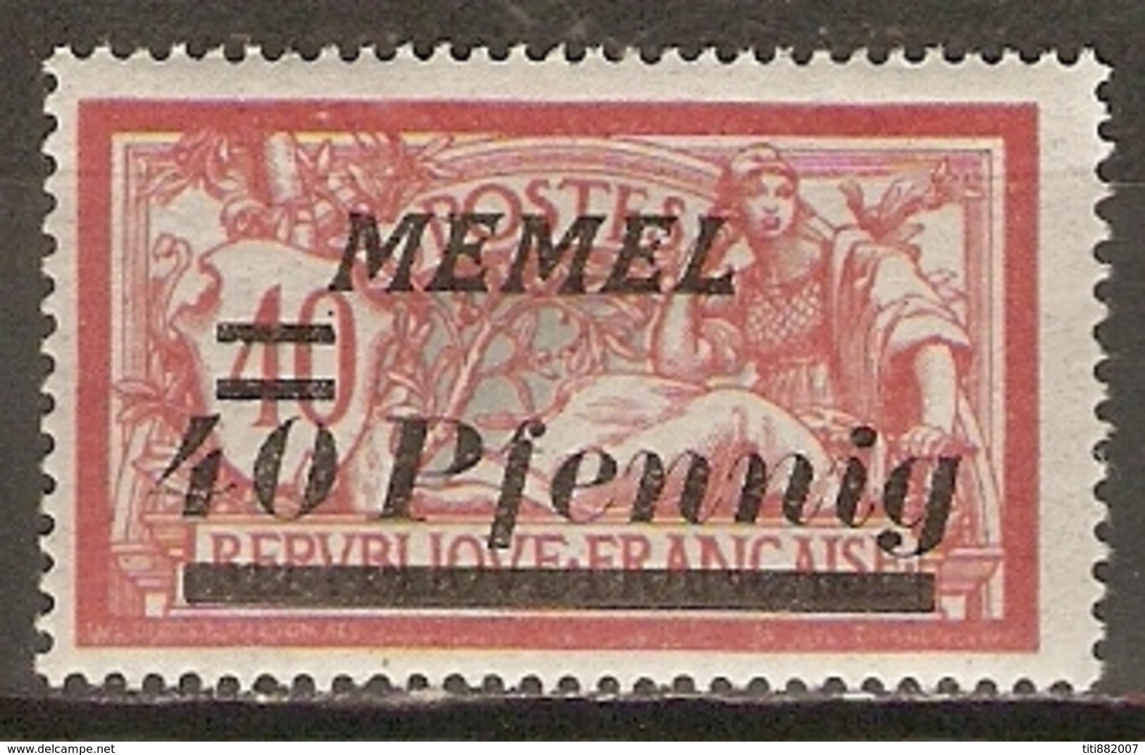 MEMEL     -   1922  .  Y&T N° 57 * .   Merson  Surchargé - Ongebruikt