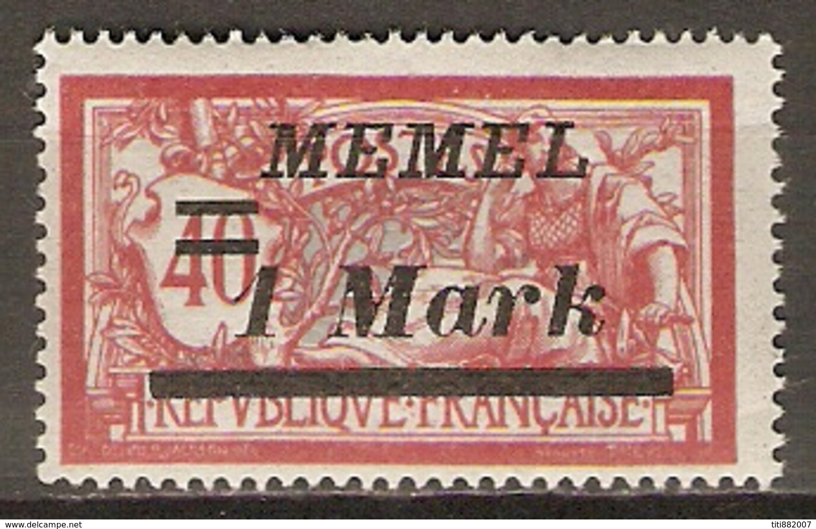 MEMEL     -   1922  .  Y&T N° 57 * .   Merson  Surchargé - Ongebruikt