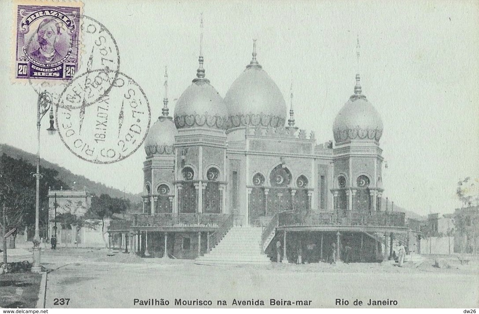 Rio De Janeiro 1907 - Pavilhao Mourisco Na Avenida Beira-mar - Carte Précurseur Non Circulée N° 237 - Rio De Janeiro