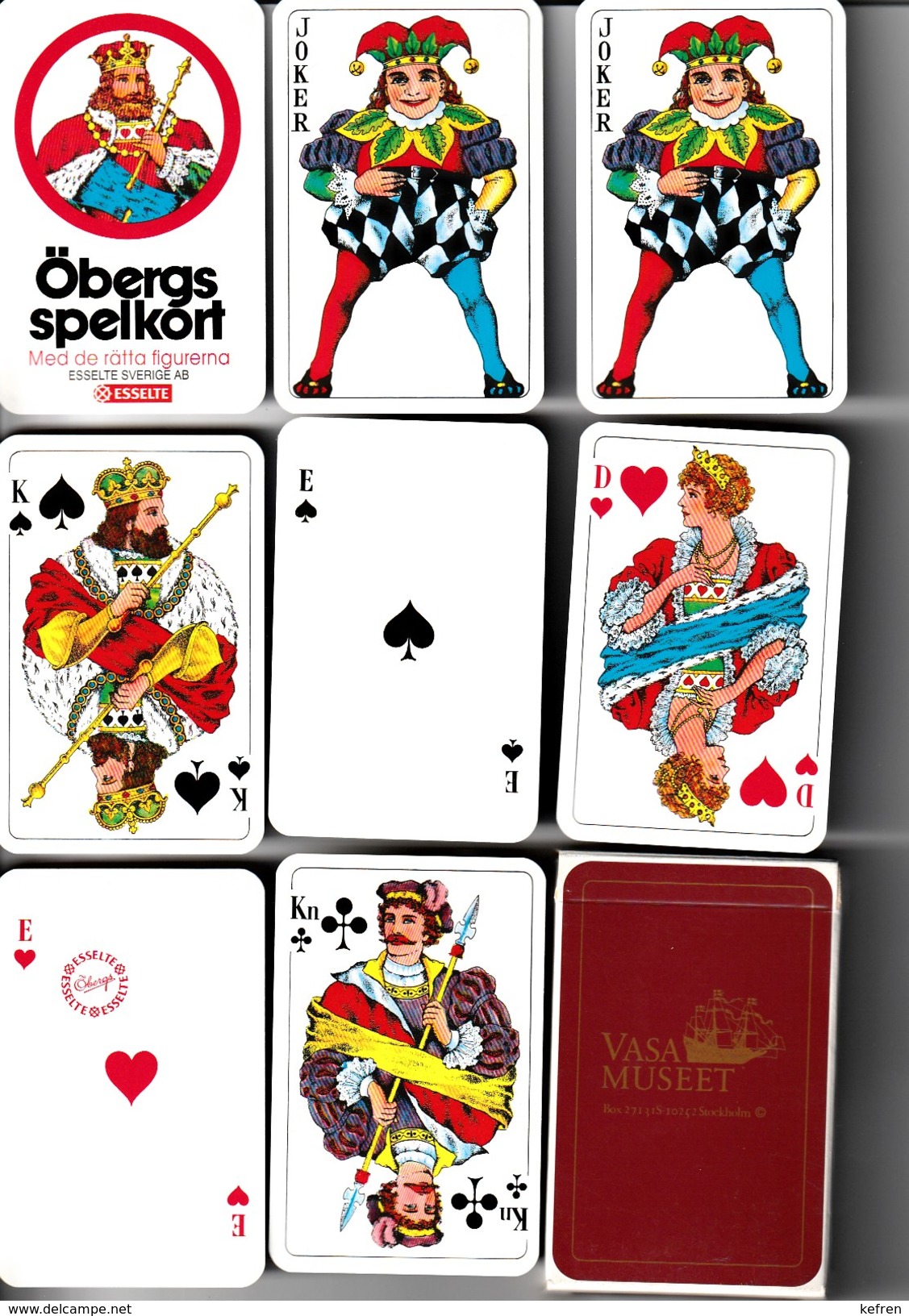 BARAJA POKER, PLAYING CARDS DECK, DE VASA MUSEET - Barajas De Naipe