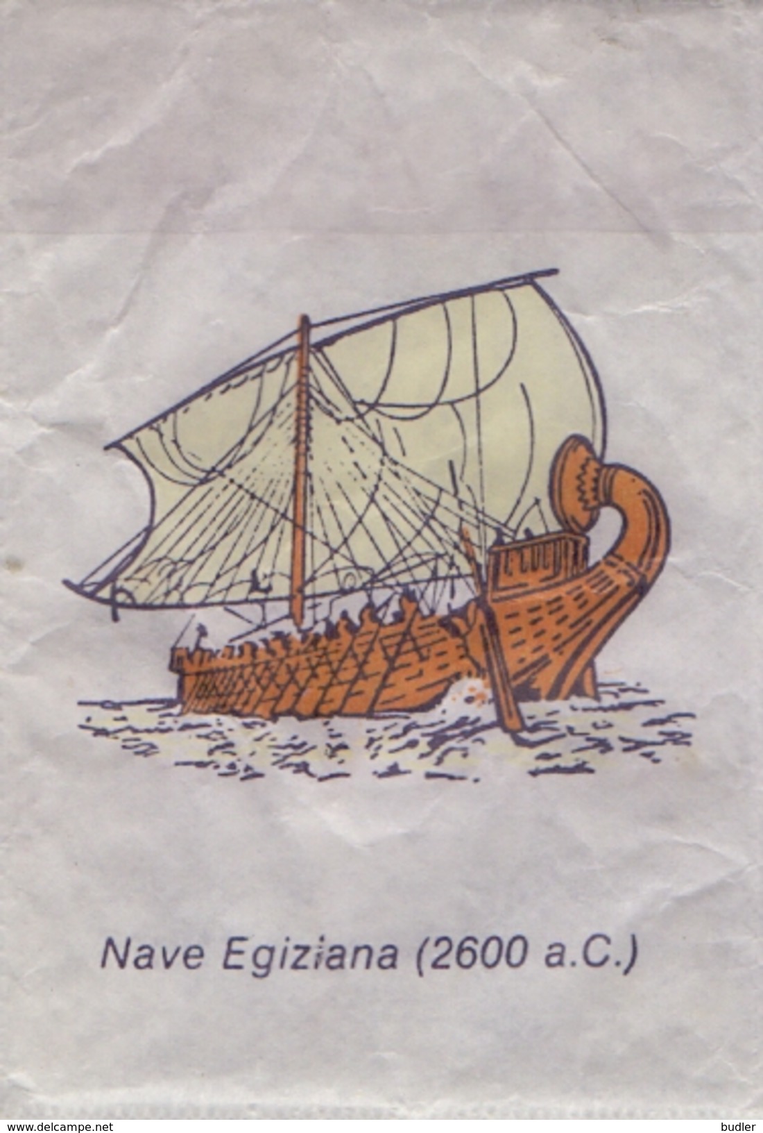 ITALIA : Suikerzakje/Sachet De Sucre/Sugar Package : SCHIP,NAVIRE,SHIP,SCHIFF, ## NAVE EGIZIANA (2000 A. C.) ## - Sucres