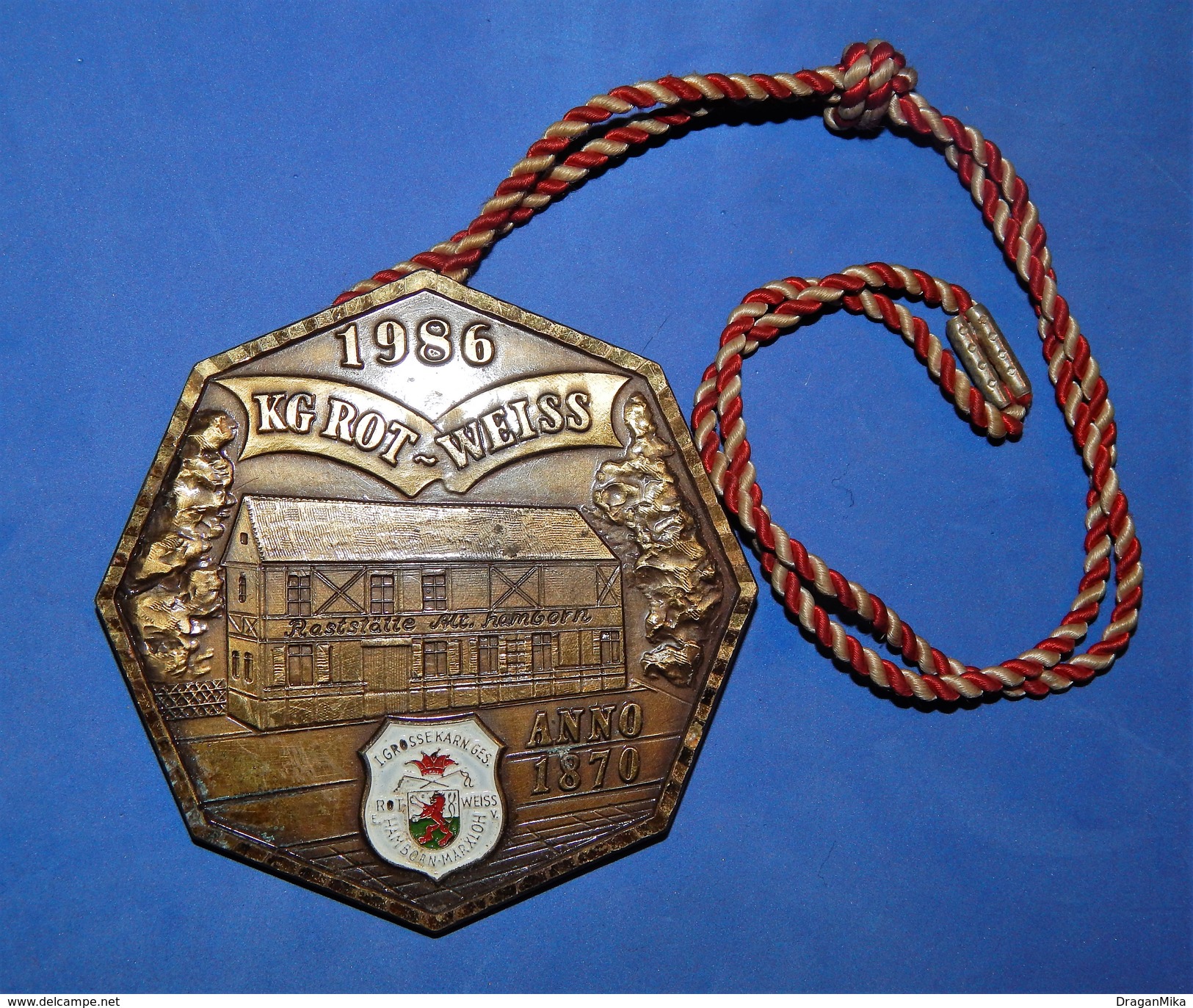 Huge ''Schutz'' Medal: 1986 KG ROT-WEISS ANNO 1870 - Non Classés