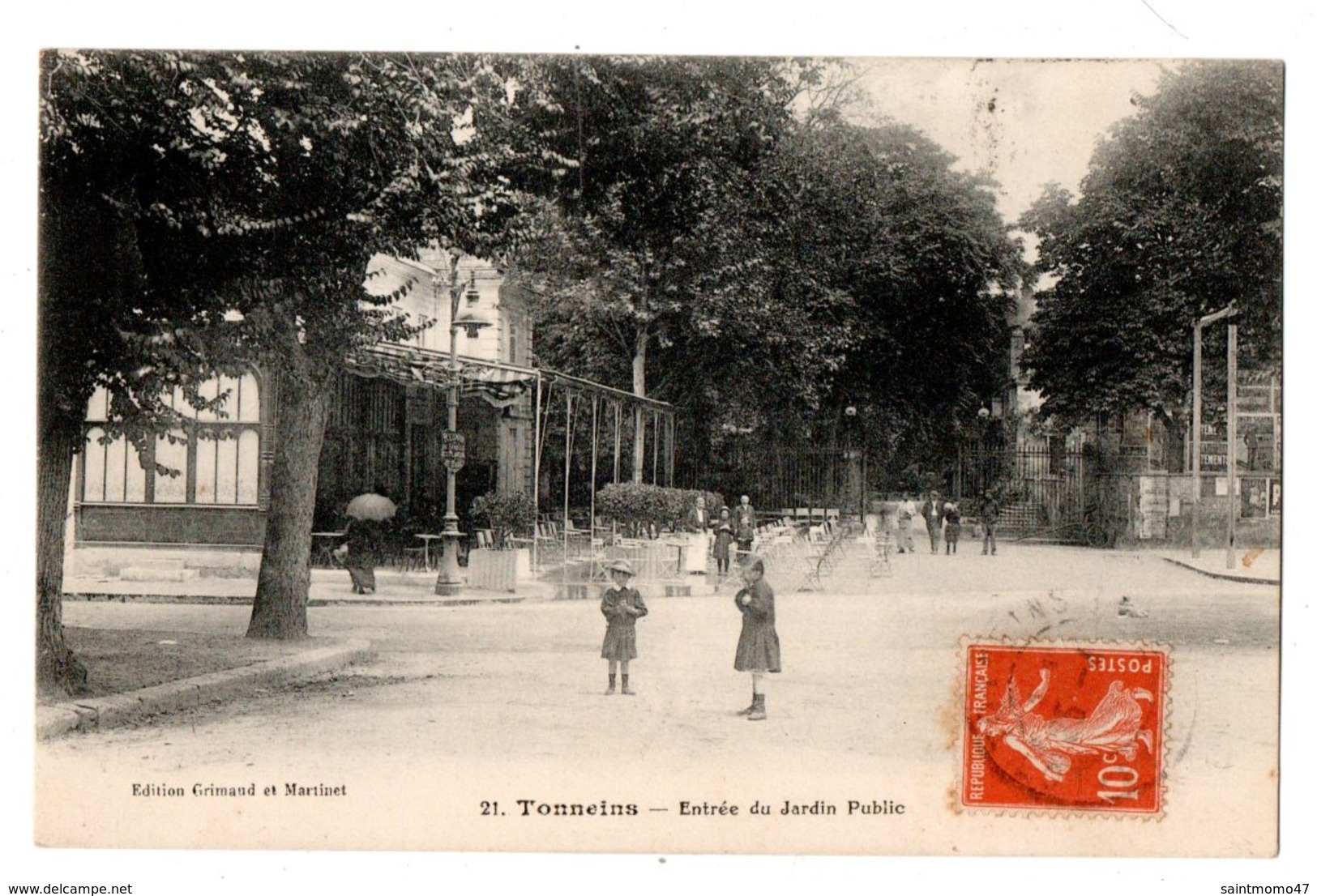 47 - TONNEINS . Entrée Du Jardin Public - Réf. N°857 - - Tonneins