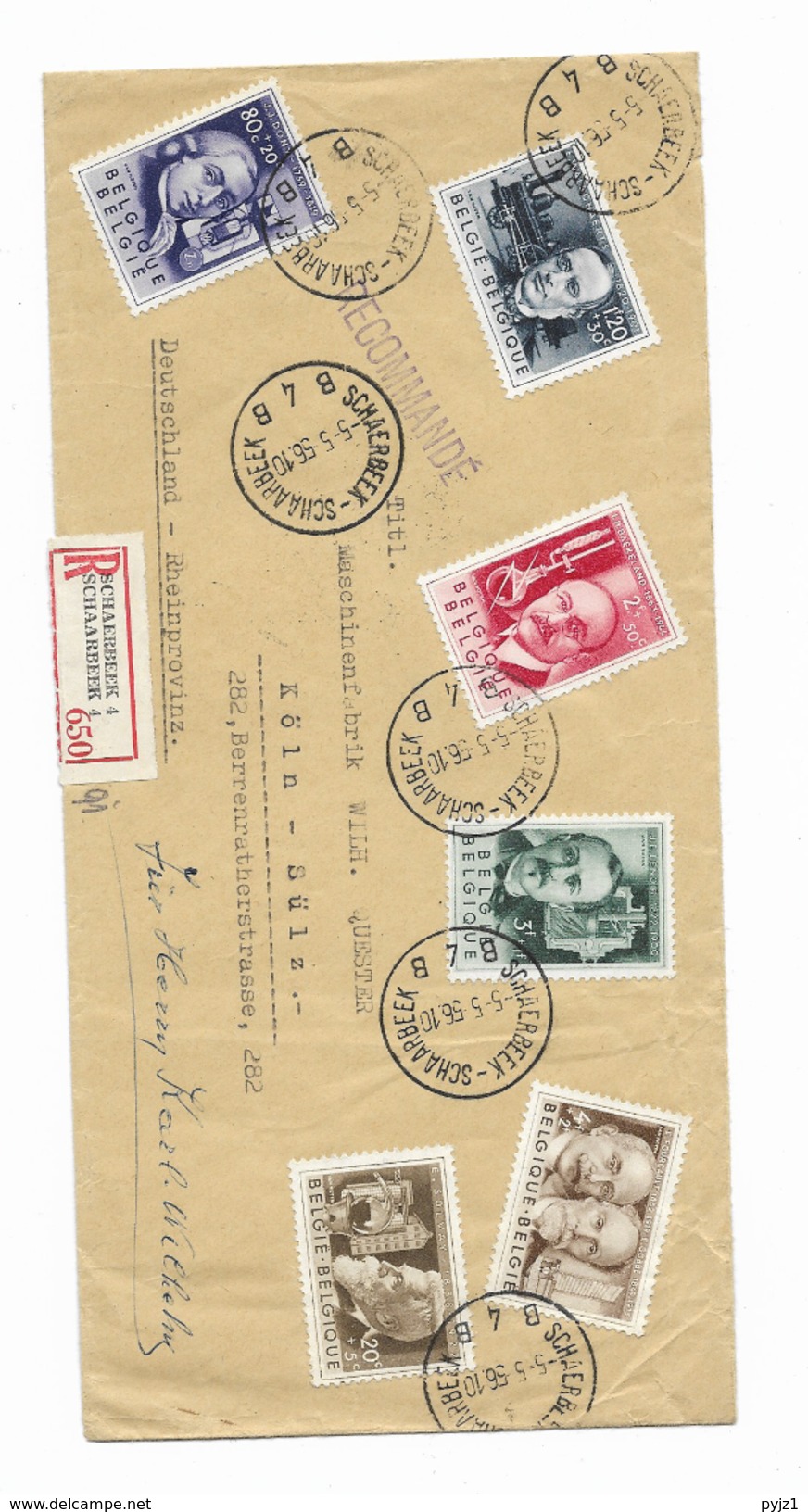 1955 USED Belgium - Covers & Documents