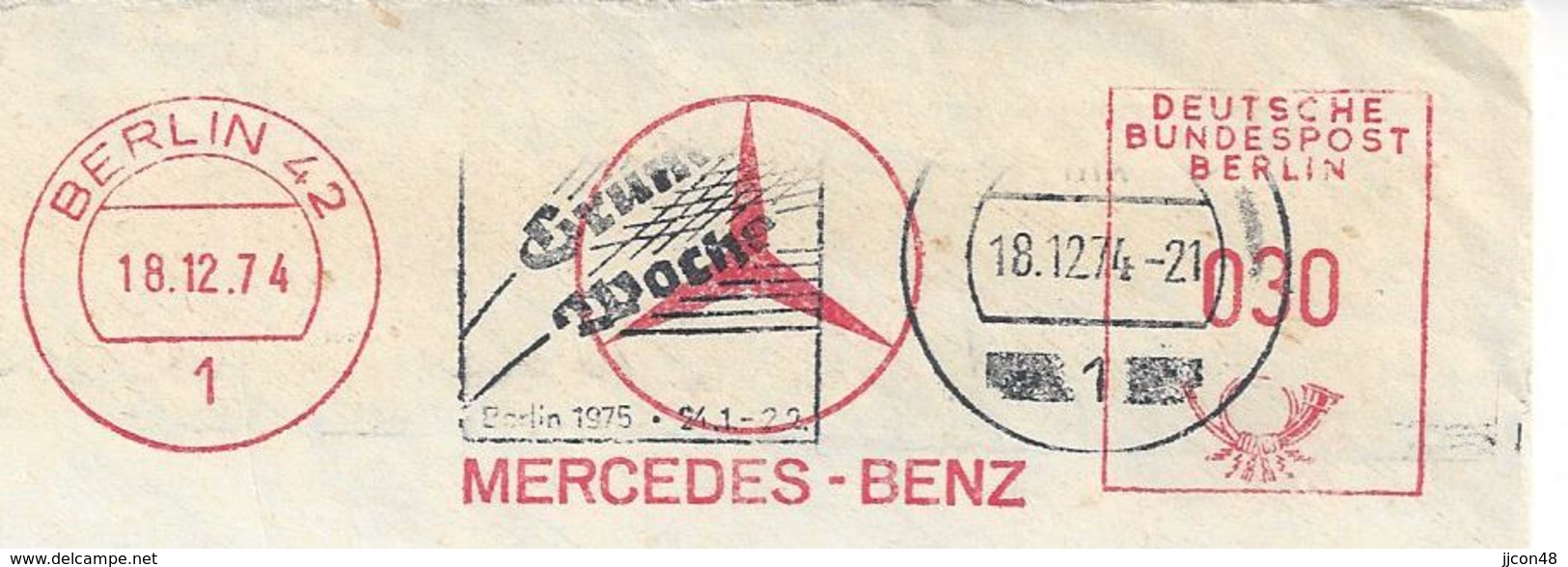 Germany (Berlin) 1974  Berlin 18.12.74 (Mercedes-Benz) See Scans - Frankeermachines (EMA)