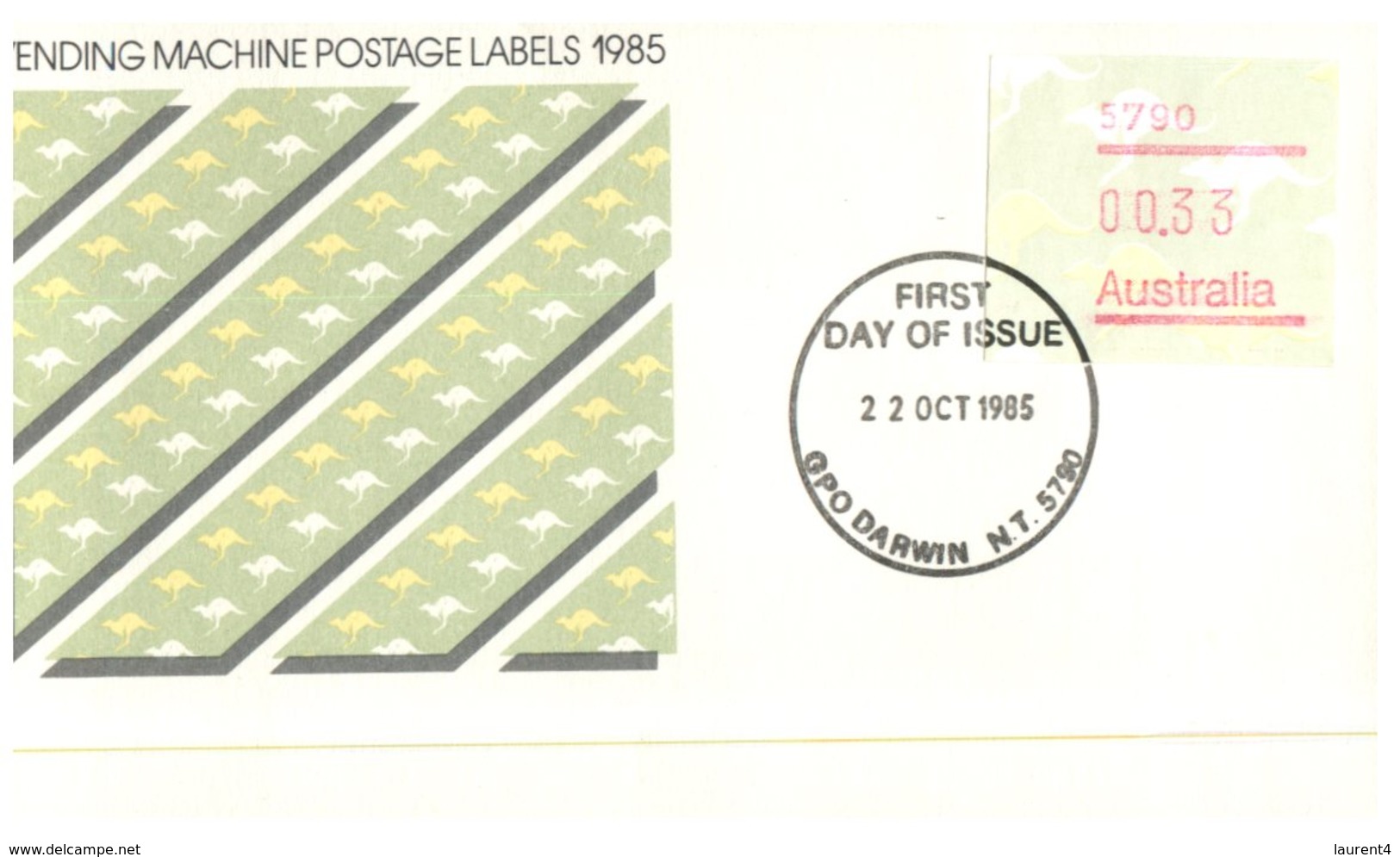 (156) Australia FDC Cover -  Vending Machine Labels 1985  (set Of 33 Covers X 5) - Premiers Jours (FDC)