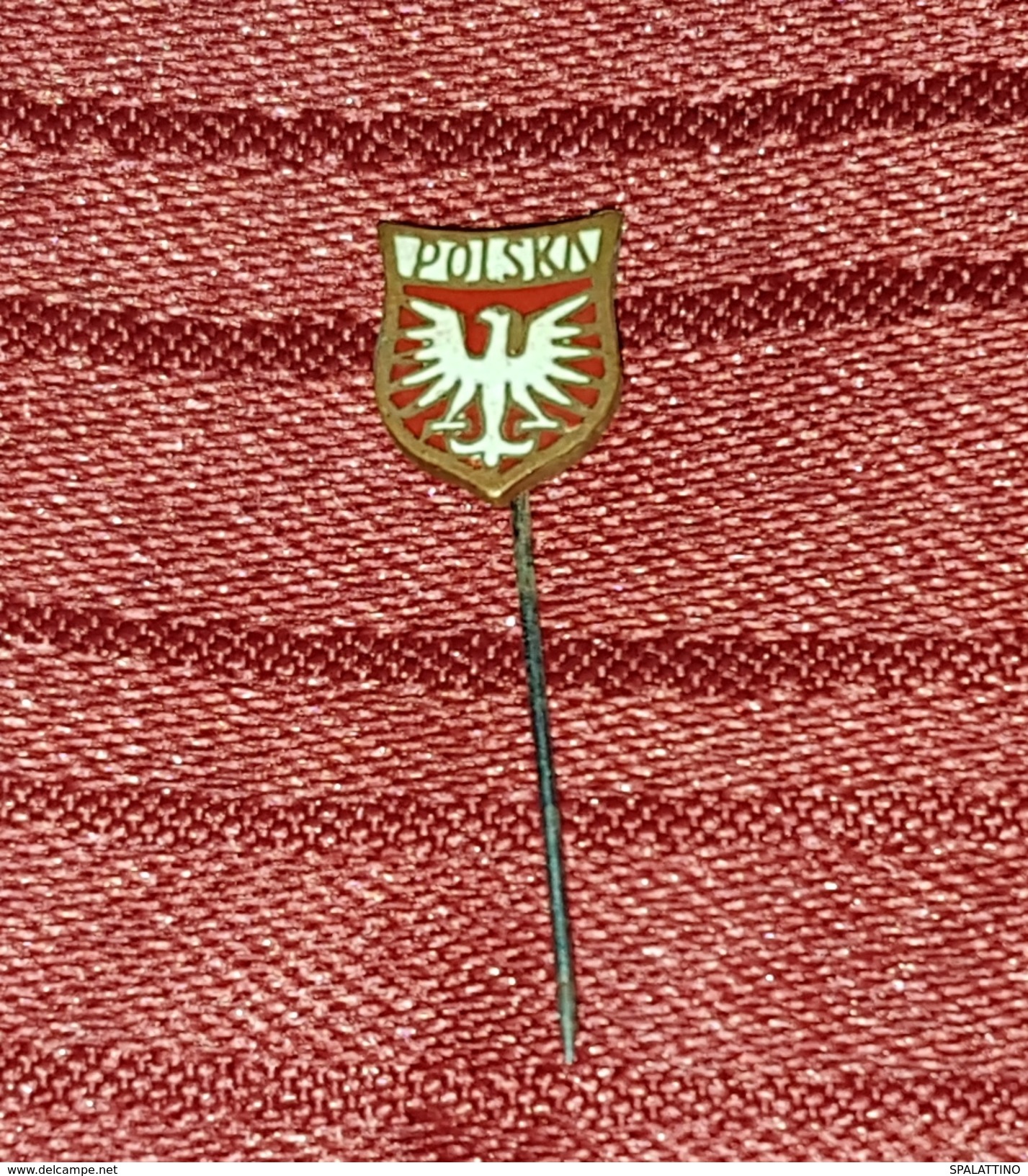 POLAND, POLSKA, COAT OF ARMS- ORIGINAL VINTAGE PIN BADGE - Other & Unclassified