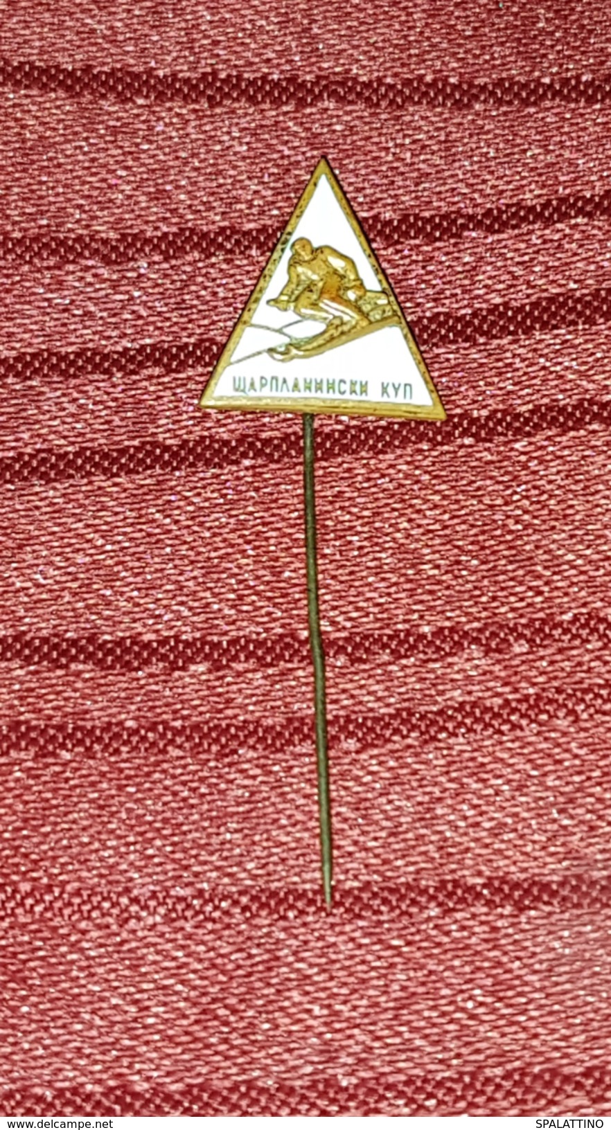 &Scaron;ARPLANINSKI KUP U SKIJANJU, SHAR MOUNTIN CUP IN SKIING, KOSOVO, MACEDONIA- ORIGINAL RARE VINTAGE ENAMEL PIN BADG - Winter Sports