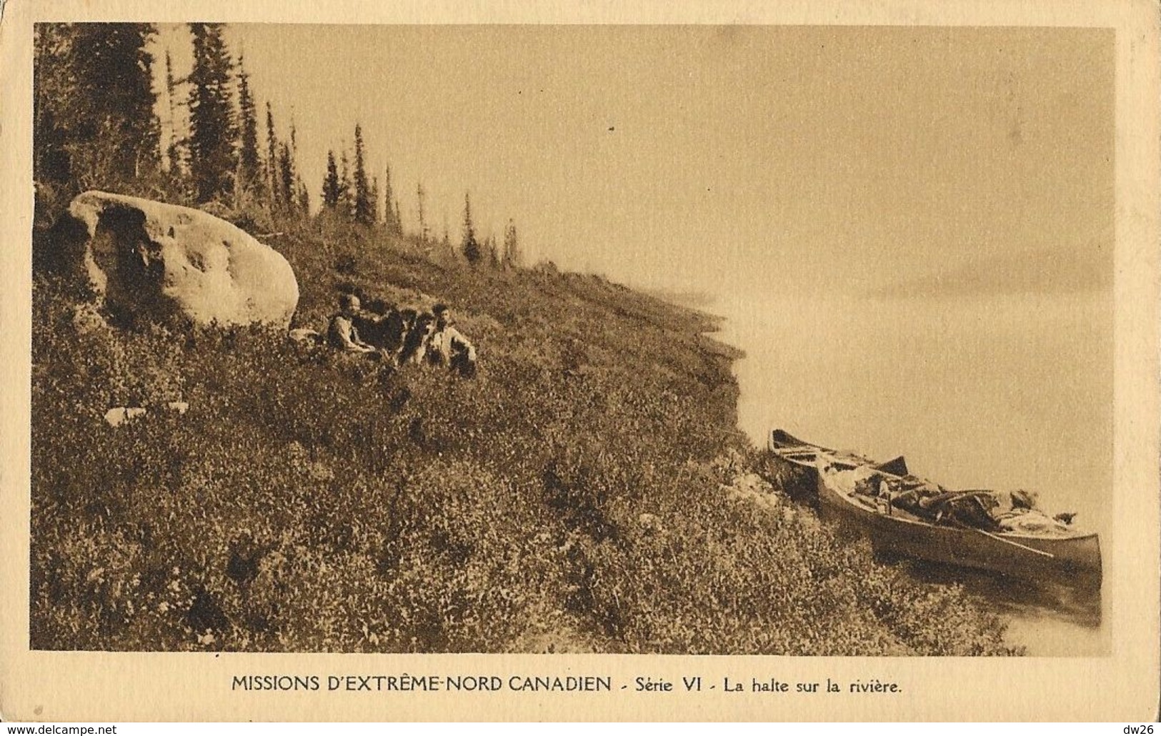 Missions D'extrême Nord Canadien, Série VI: La Halte Sur La Rivière - Carte O.M.I. Non Circulée - Missions