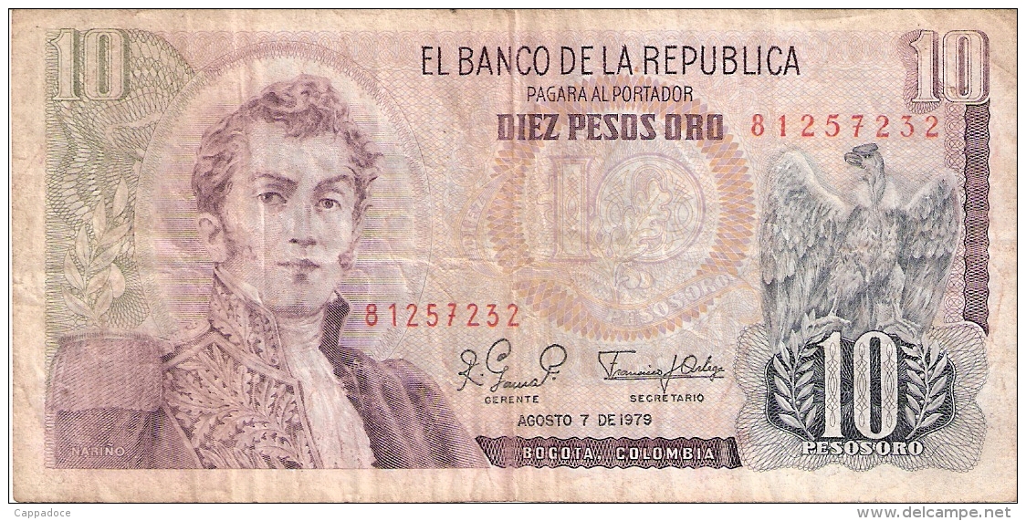 COLOMBIE   10 Pesos Oro   7/8/1979   P. 407g - Colombia