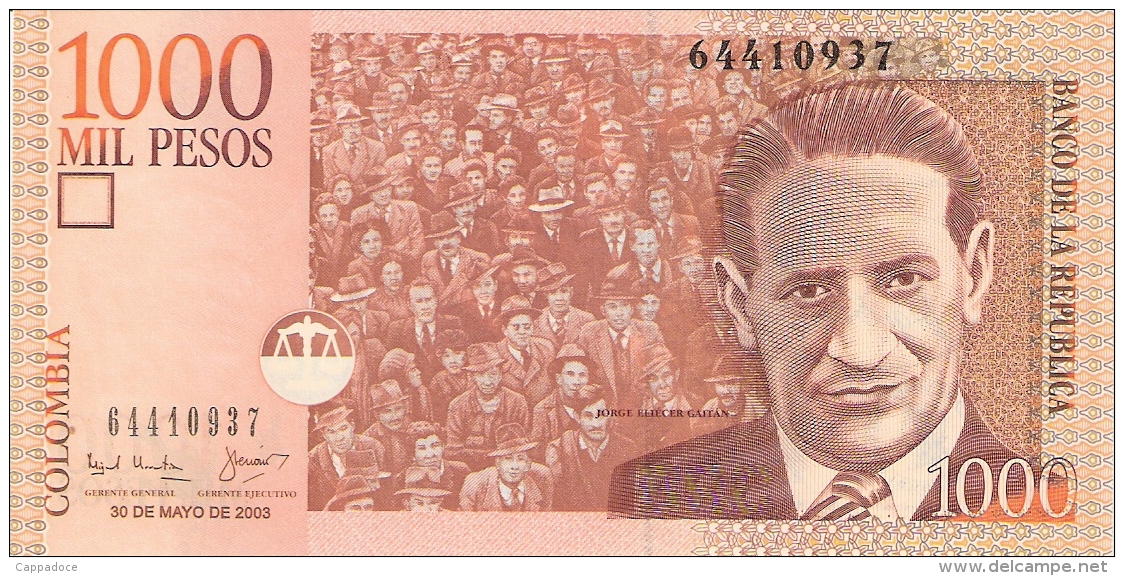 COLOMBIE   1000 Pesos   30/5/2003   P. 450e   UNC - Colombia