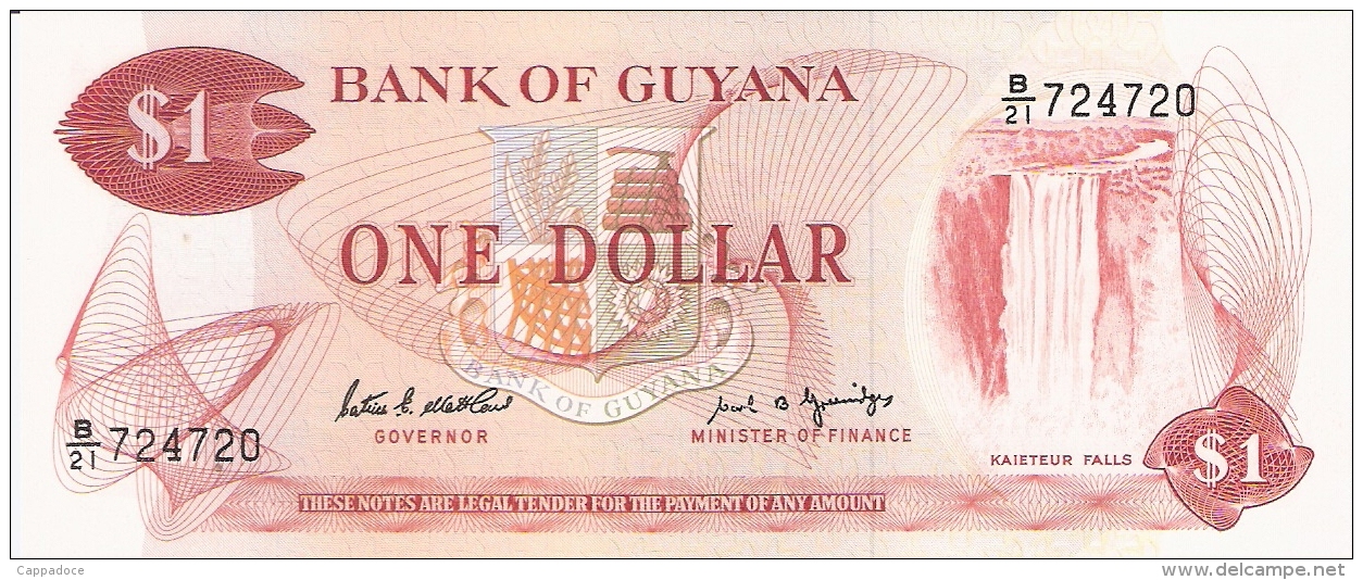 GUYANA   1 Dollar   ND (1989)   Sign.7   P. 21f   UNC - Guyana