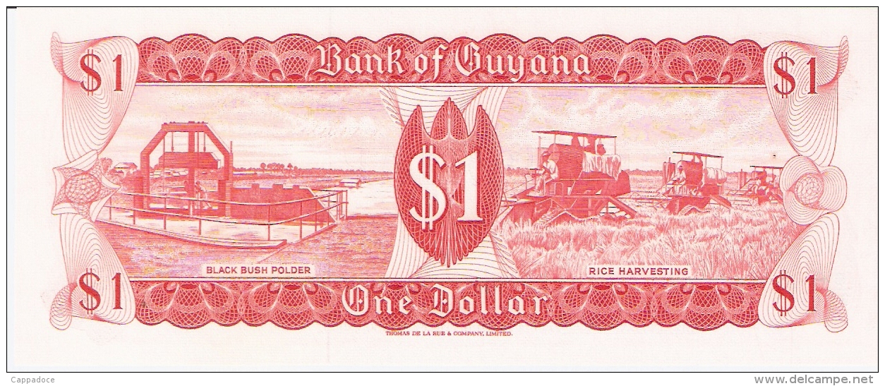 GUYANA   1 Dollar   ND (1989)   Sign.7   P. 21f   UNC - Guyana