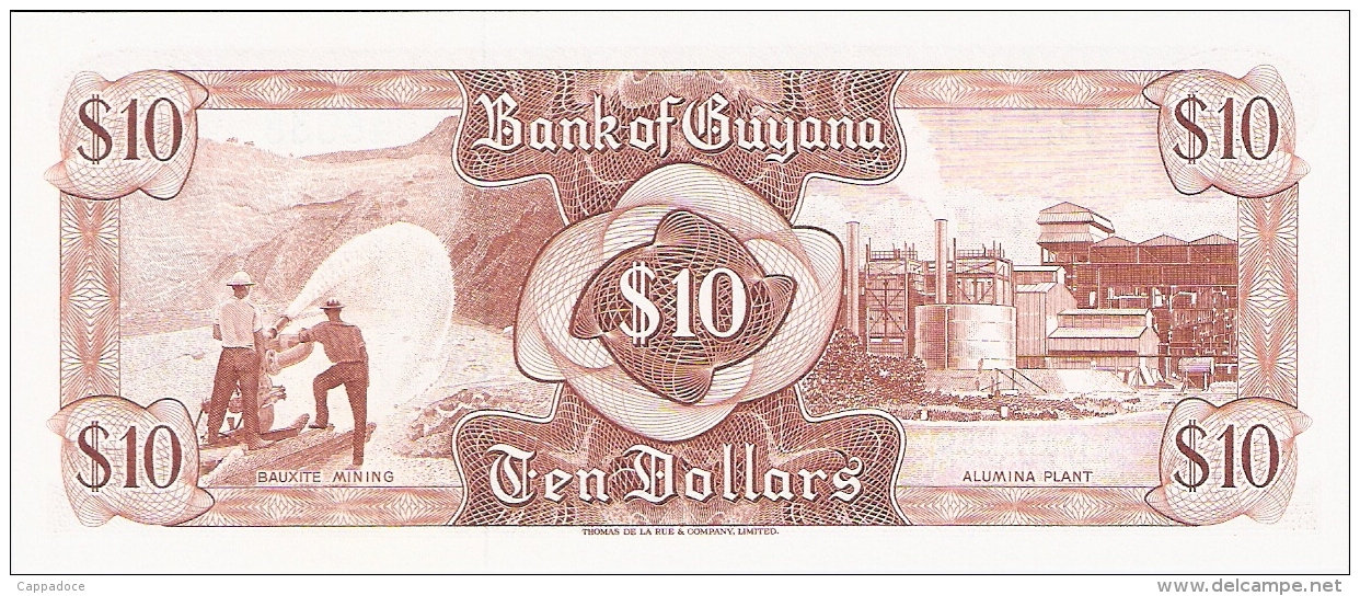 GUYANA   10 Dollars   ND (1989)   Sign.7   P. 23d   UNC - Guyana