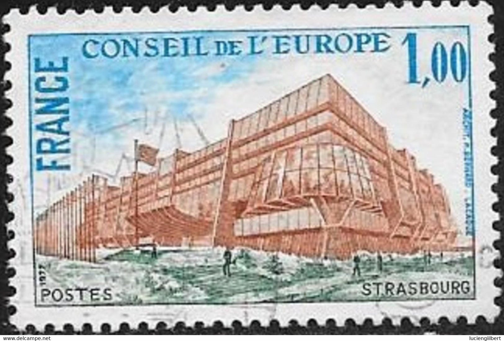 N°  54   FRANCE  -  CONSEIL DE L'EUROPE  - OBLITERE  -  1977 - - Afgestempeld