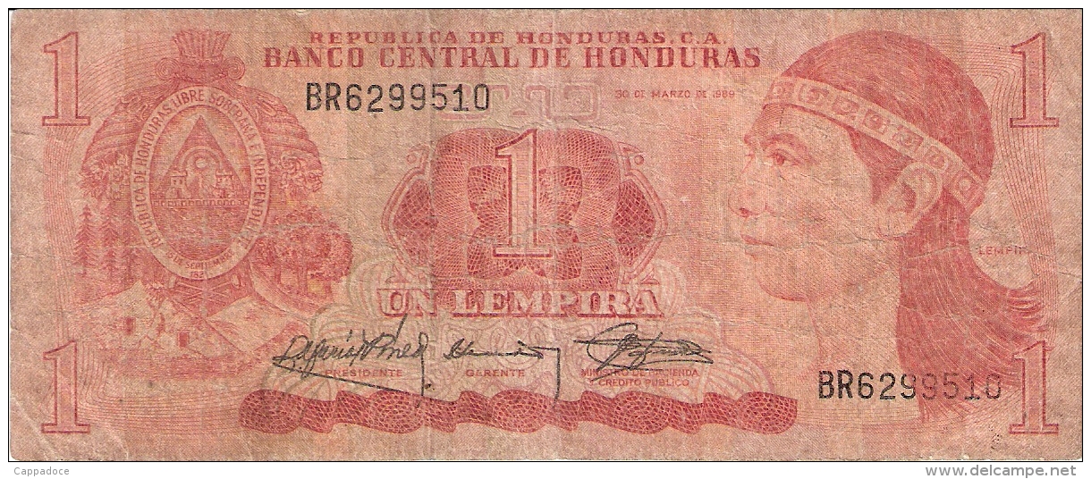 HONDURAS   1 Lempira   30/3/1989   P. 68c - Honduras