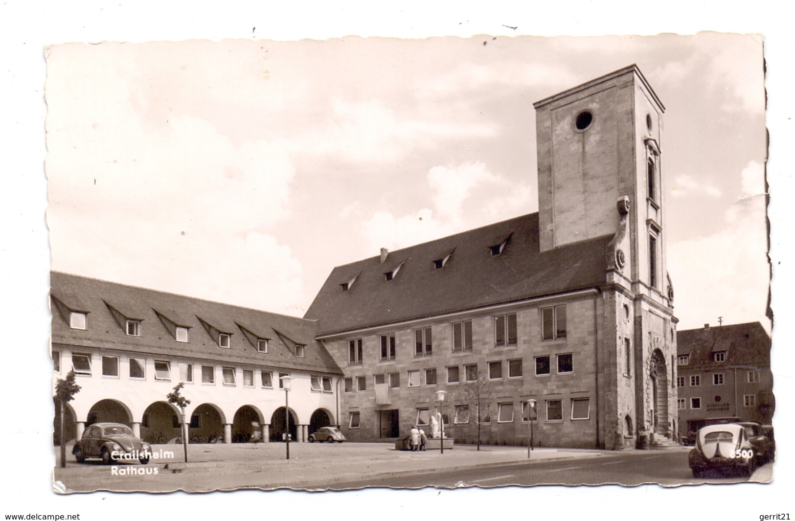 7180 CRAILSHEIM, Rathaus, 1960, VW-Käfer - Crailsheim