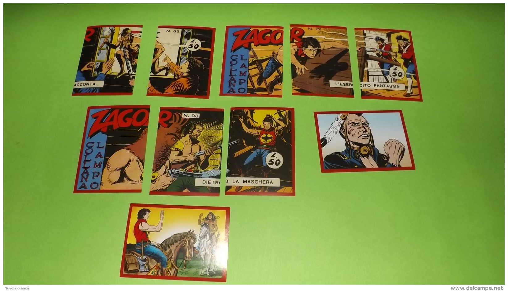 ZAGOR  10 Figurine Diverse-248,249,250,251,252,253,254,255,256,257-panini 2016 - Edizione Italiana