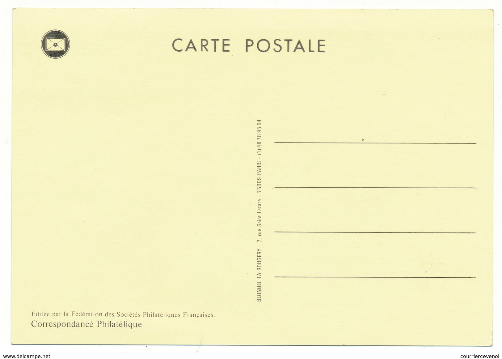FRANCE => Carte Locale "Journée Du Timbre" 1990 - 2,30 + 0,60 Services Financiers - MARSEILLE / Vieux Port - Dag Van De Postzegel