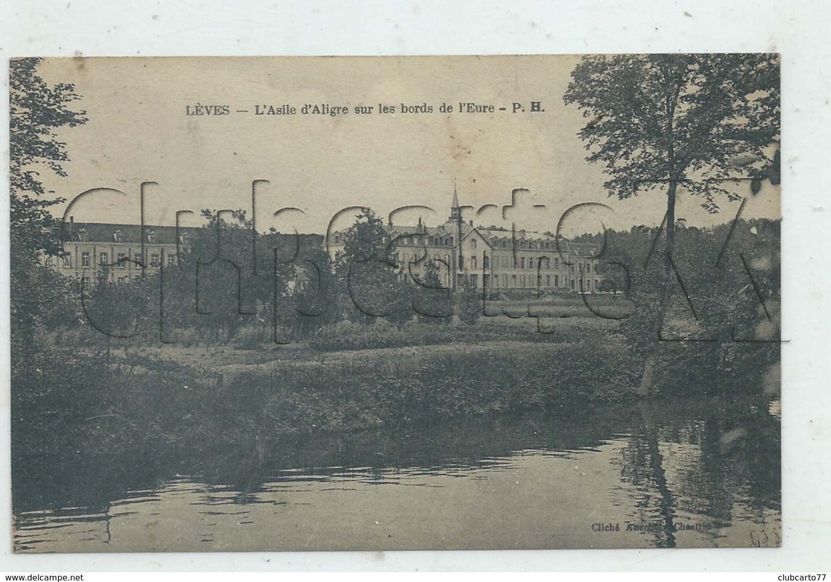 Lèves (28) : L'asile D'Aligre Vue Des Bords De L'Eure Environ 1926 PF. - Lèves