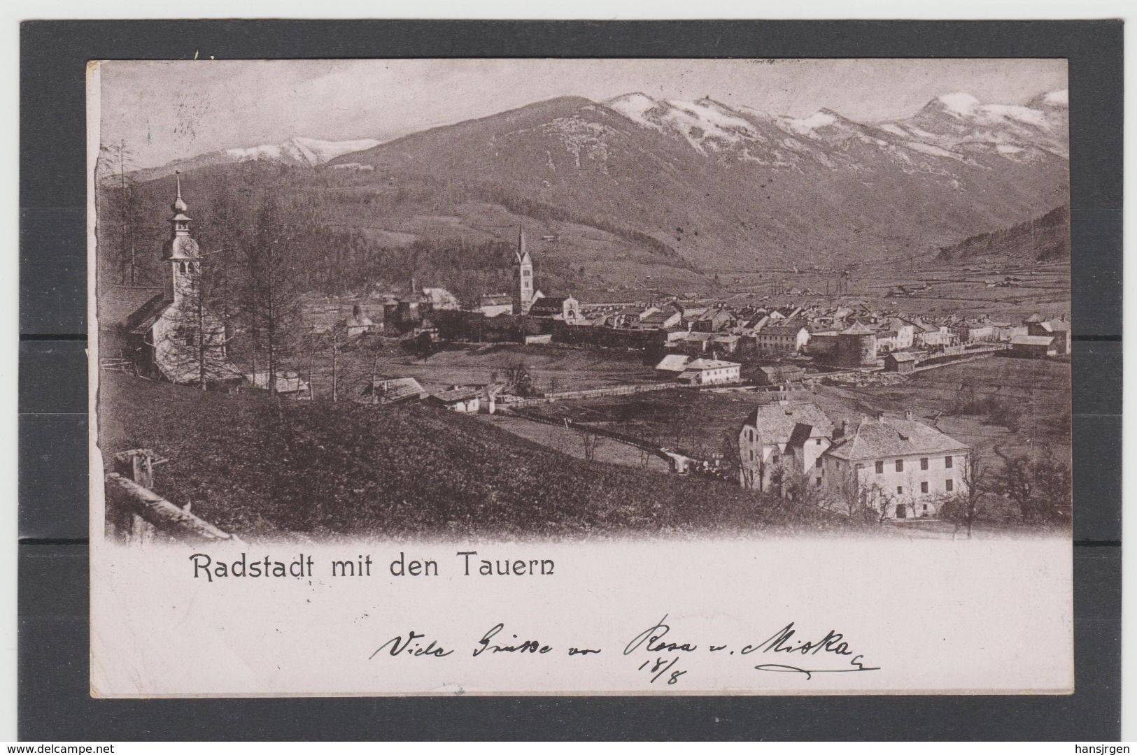 STM448 CORRESPONDEZKARTE JAHR 1908 RADSTADT Mit Den TAUERN GEBRAUCHT SIEHE ABBILDUNG - Radstadt