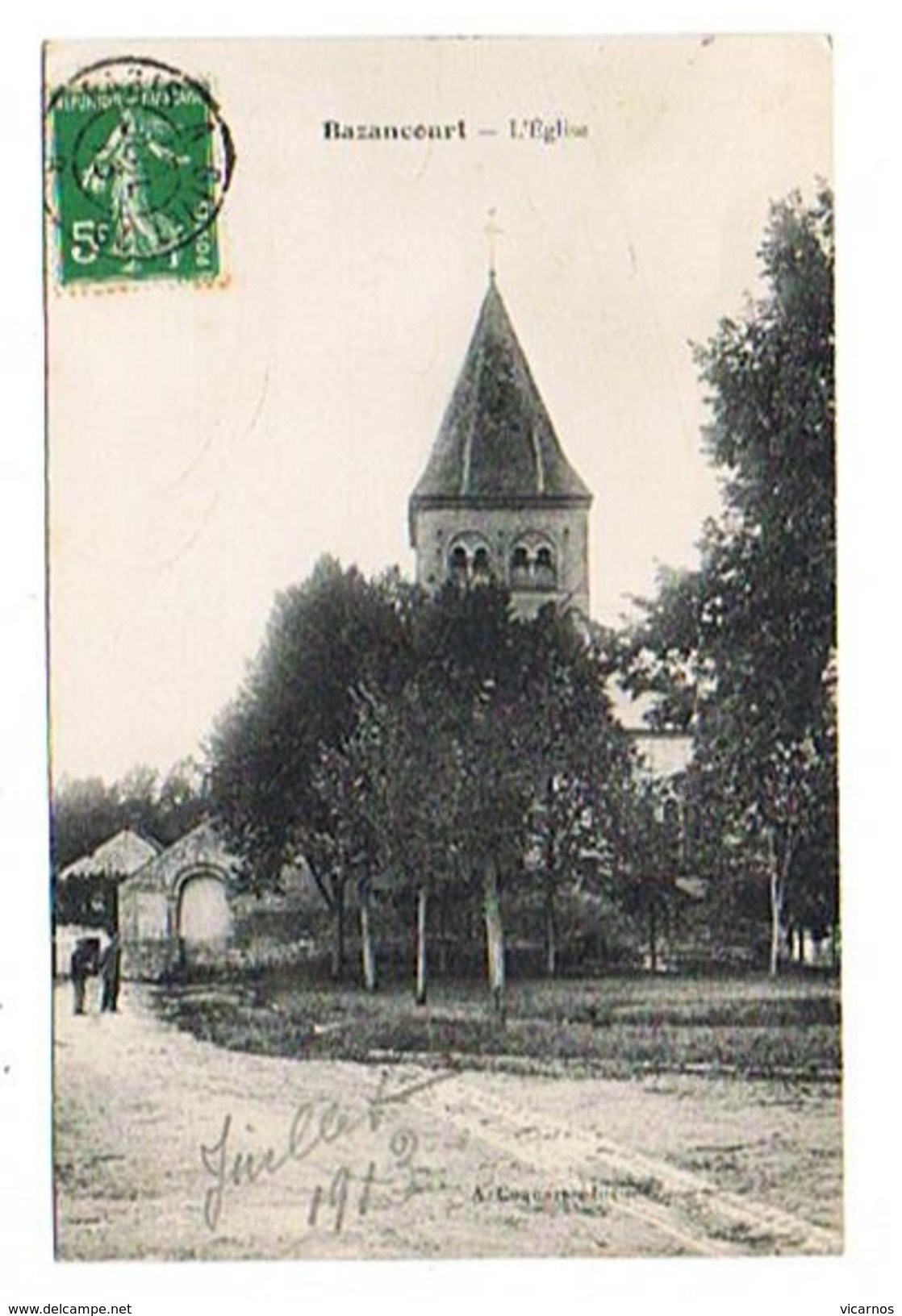 CPA 51 BAZANCOURT L'église - Bazancourt