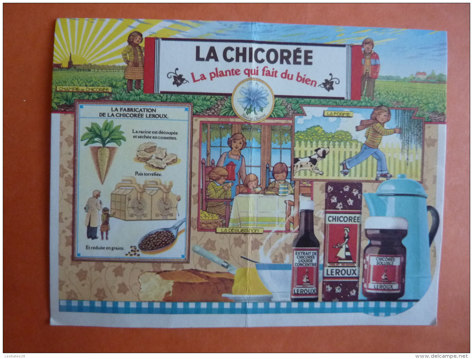 CALENDRIER  1986  PUBLICITE  LA CHICOREE  LEROUX     Mars 2017 196 - Grand Format : 1991-00