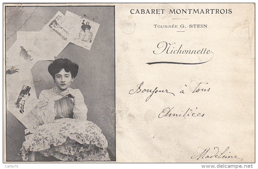 Spectacle - Cabaret Montmartre 75 - Michonnette Tournée G. Stein - 1903 - Kabarett