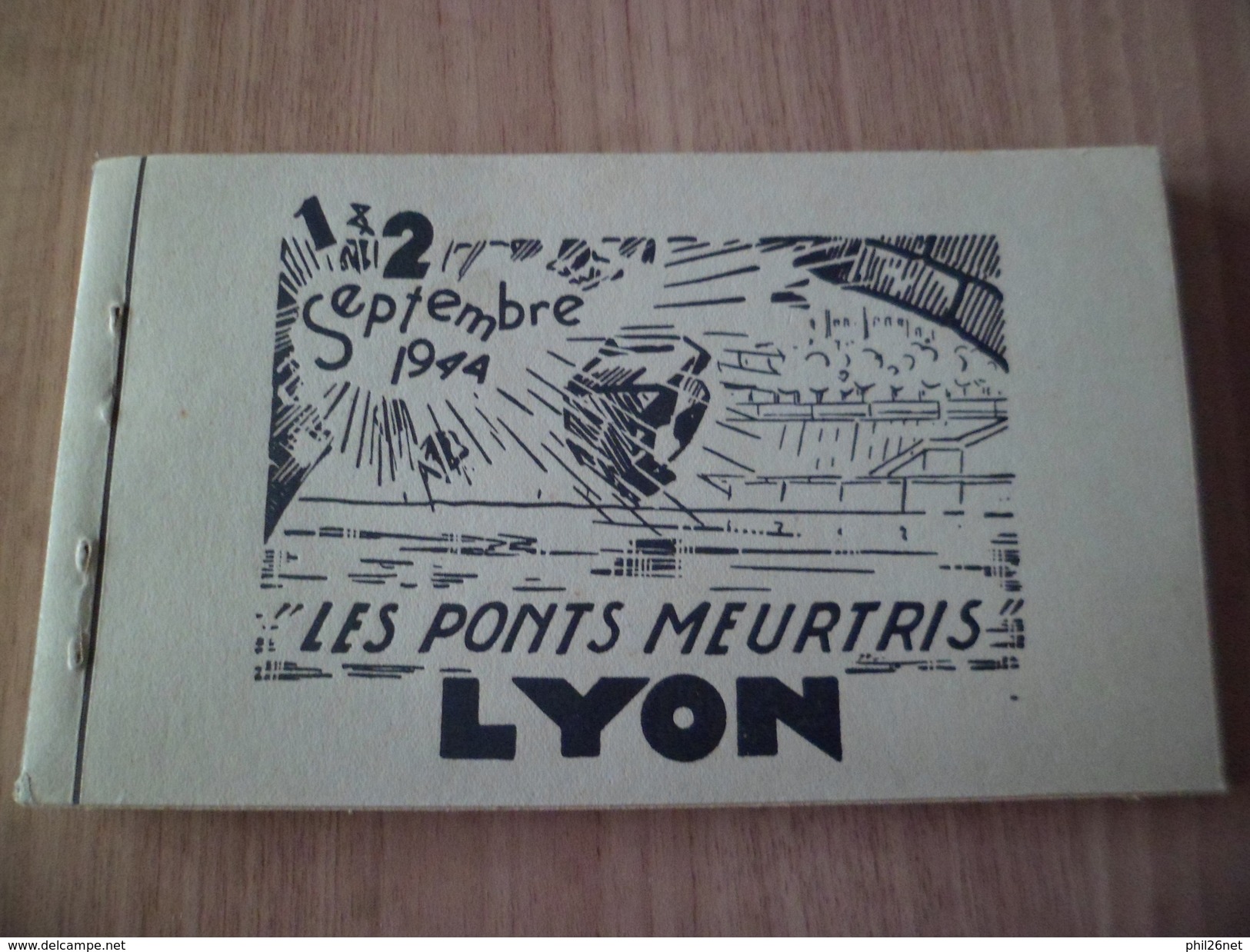 CPA MD Lyon Impressions.Goutagny Et Fils Lyon Superbe Carnet Les 20 Ponts Meurtris Lyon 1 & 2 Septembre 1944  20 CP TB - Guerra 1939-45