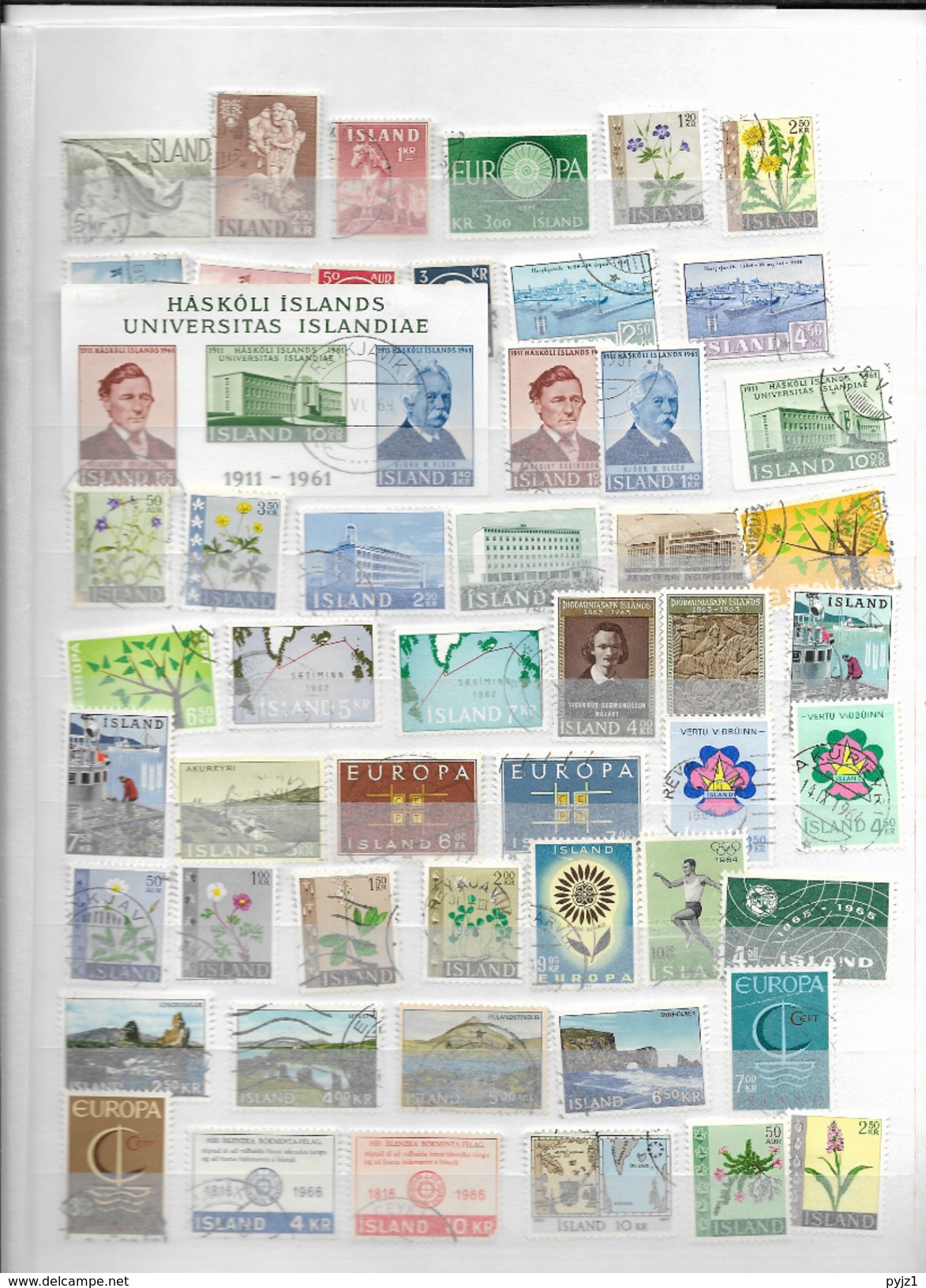Iceland, Mostly USED Collection (9 Scans) - Collections (sans Albums)