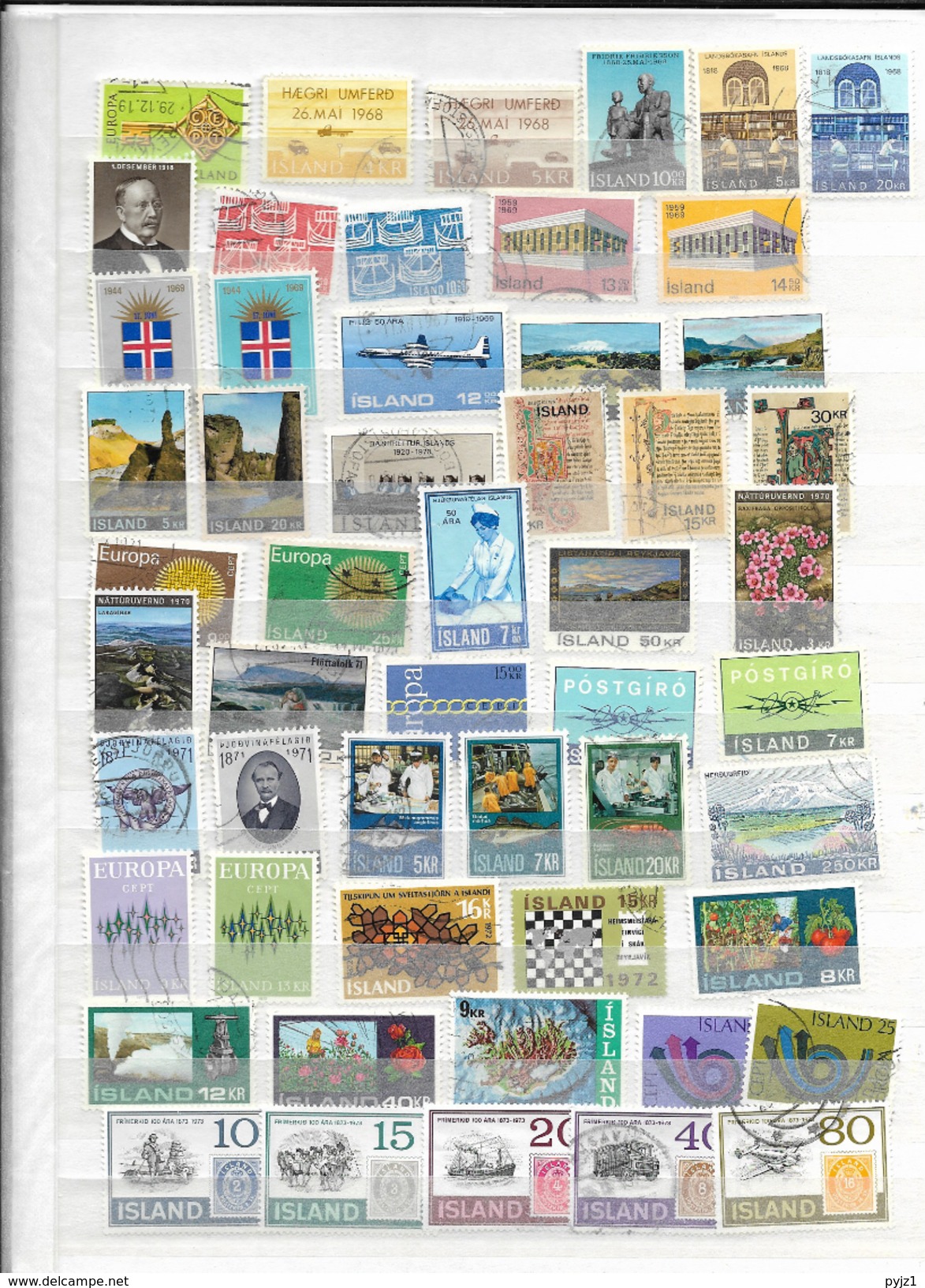 Iceland, Mostly USED Collection (9 Scans) - Collections (sans Albums)