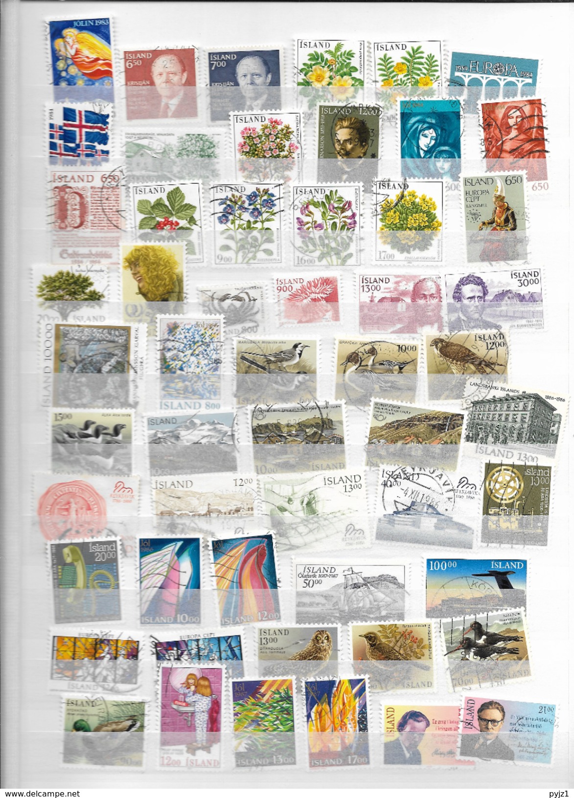 Iceland, mostly USED collection (9 scans)