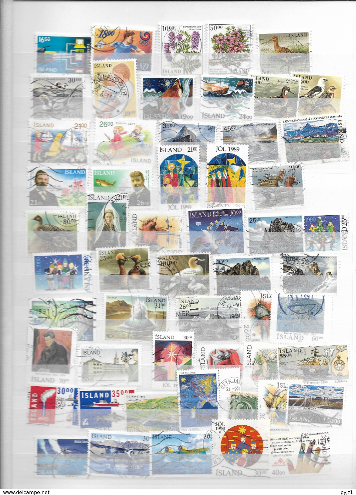 Iceland, mostly USED collection (9 scans)