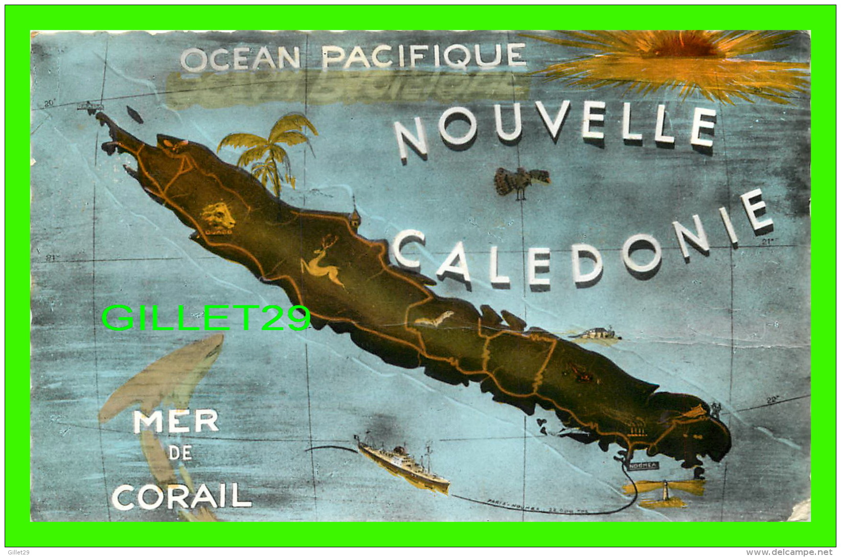 CARTES GÉOGRAPHIQUES - MAP NOUVELLE CALEDONIE  GYPSY, LA MAISON DU DISQUE ET DE LA RADIO NOUMEA - - Maps