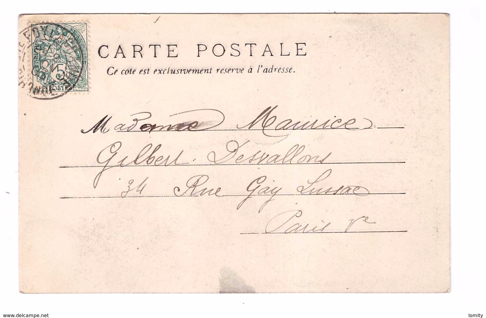 33 Sainte Foy La Grande Maison Martin En Bois Sculpté Et Rue Langalerie Cpa Animée Cachet Ste Foy 1903 - Other & Unclassified